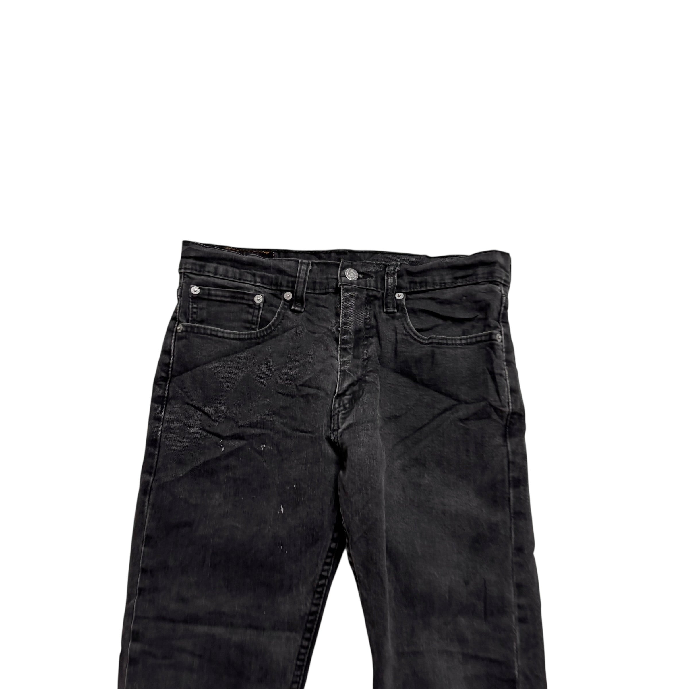 Levis 502 Jeans W31 L27 Mens Black Regular Tapered Fit Stretch Denim (F)