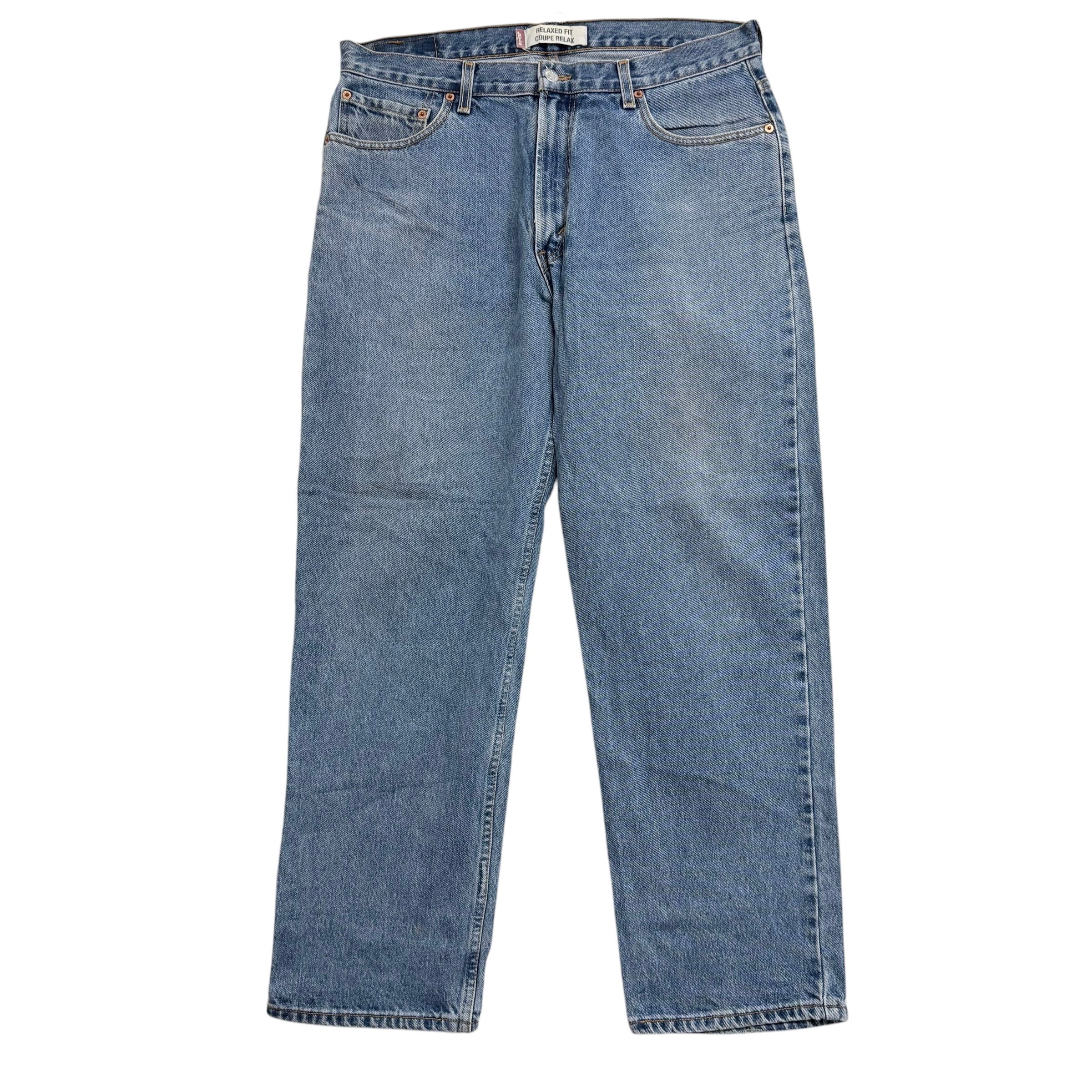 Levis Jeans W36 L30 Mens Mid Blue Baggy Relaxed Straight Fit Vintage Denim