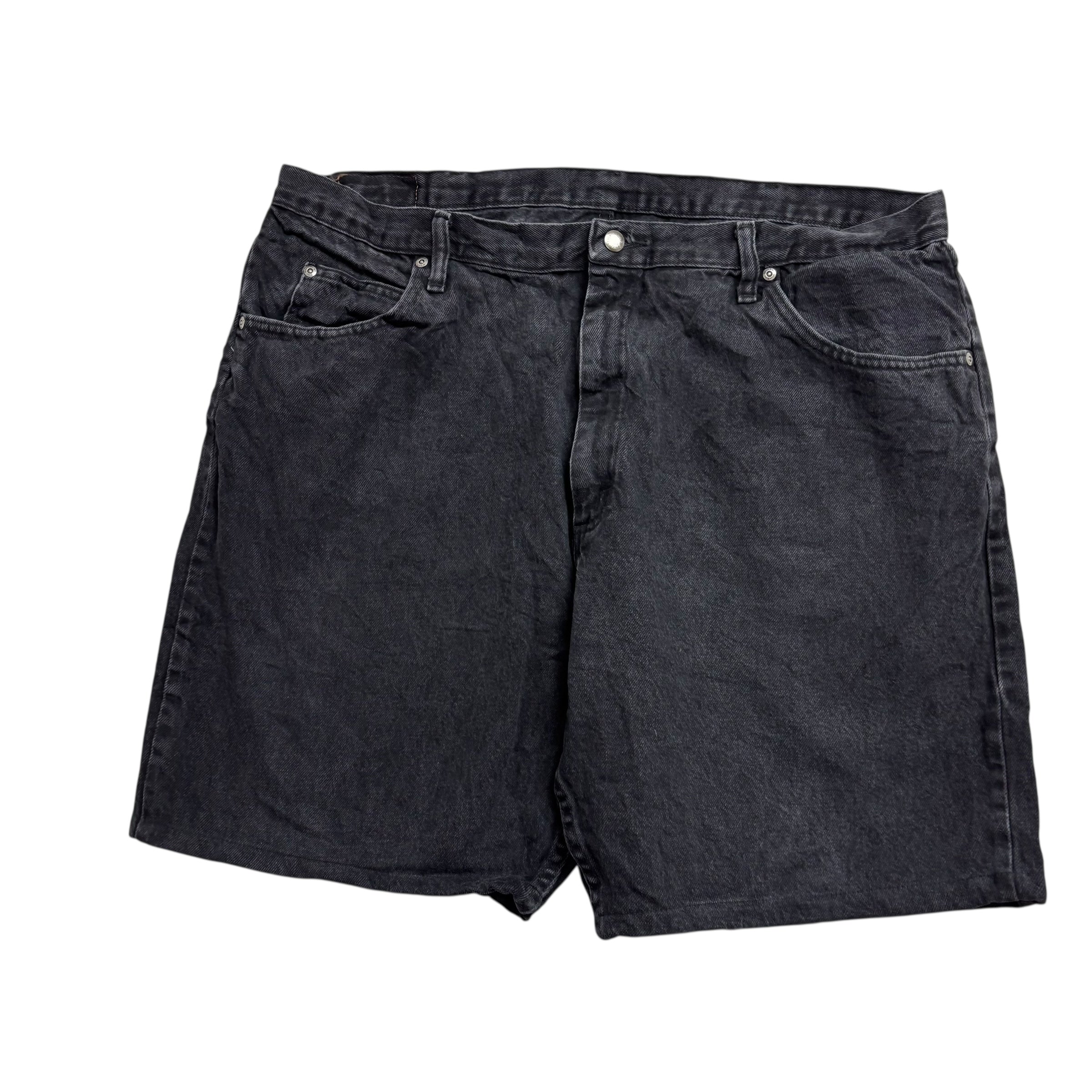 Wrangler Denim Shorts W42 Mens Black 8in Regular Fit