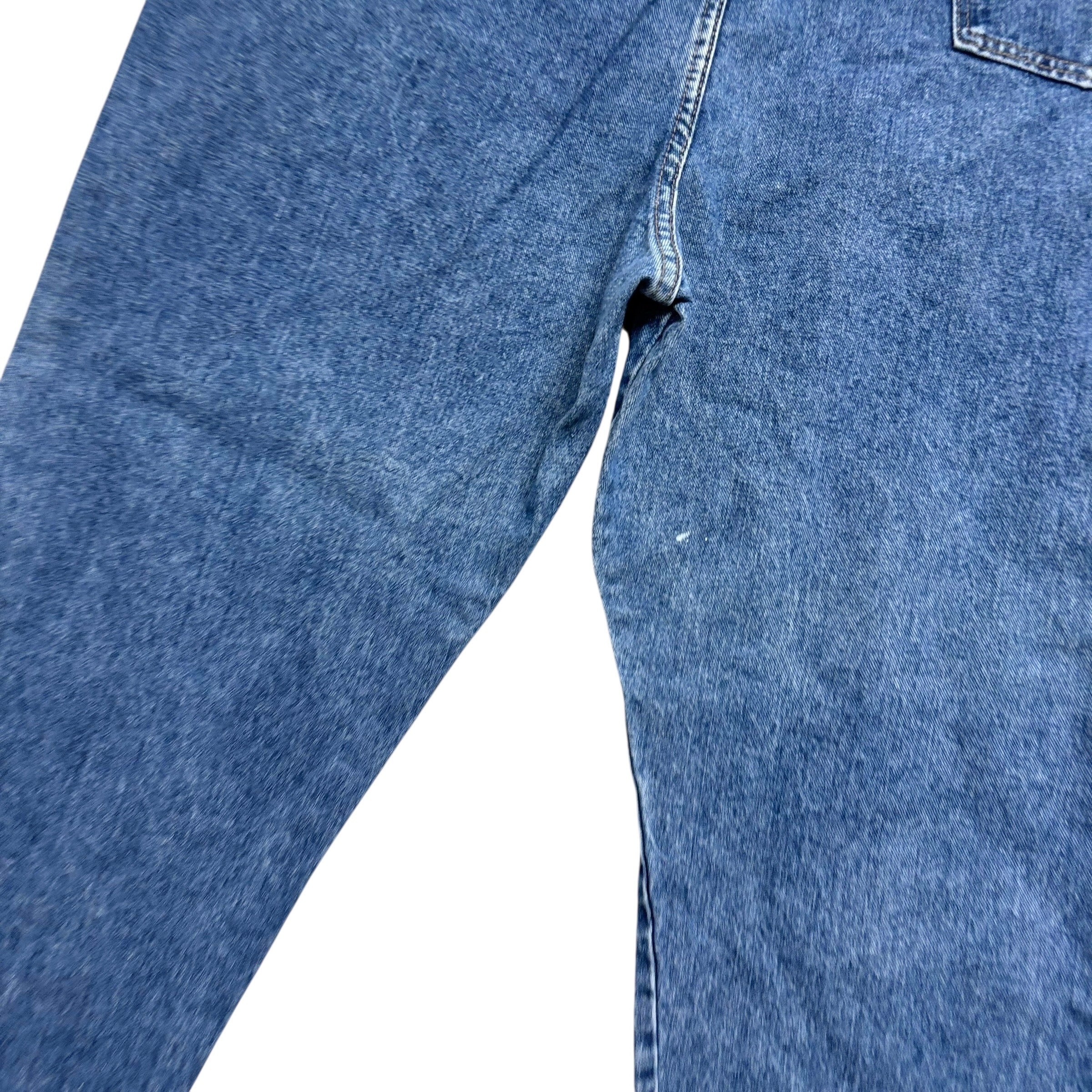 Wrangler Jeans W46 L28 Mens Mid Blue Relaxed Tapered Fit Vintage Denim