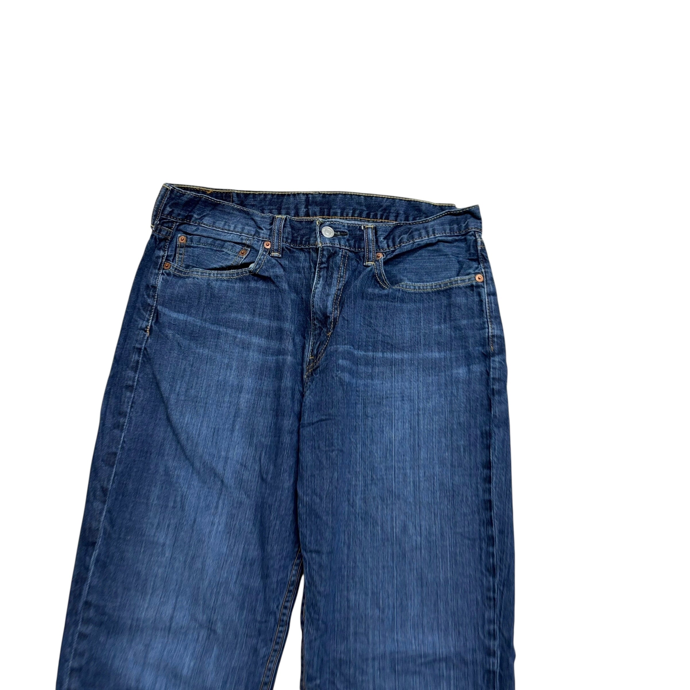 Levis 514 Jeans W34 L34 Mens Dark Blue Regular Straight Fit Denim (E)