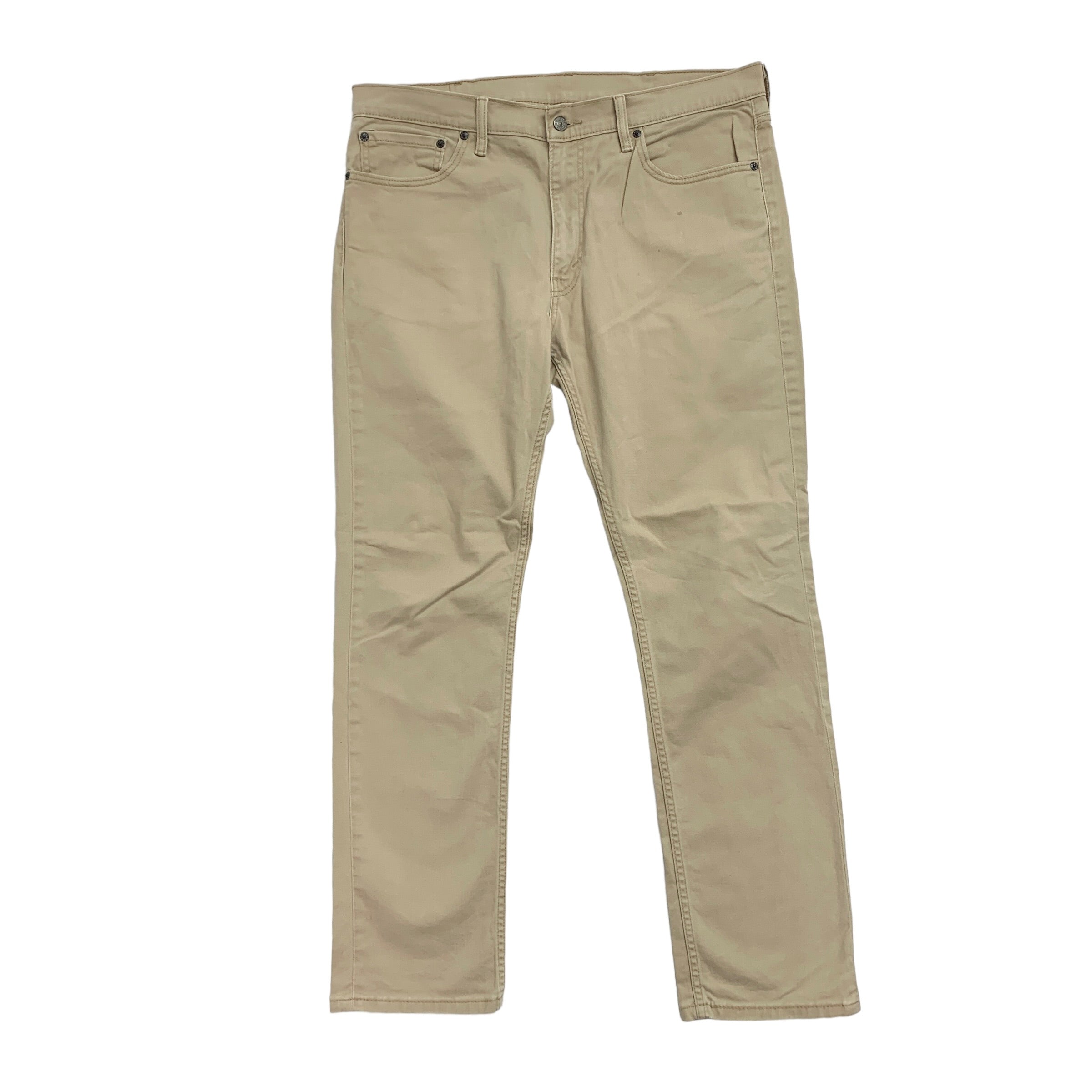 Levis 511 Trousers W38 L32 Mens Beige Tan Slim Fit Stretch Cotton Pants