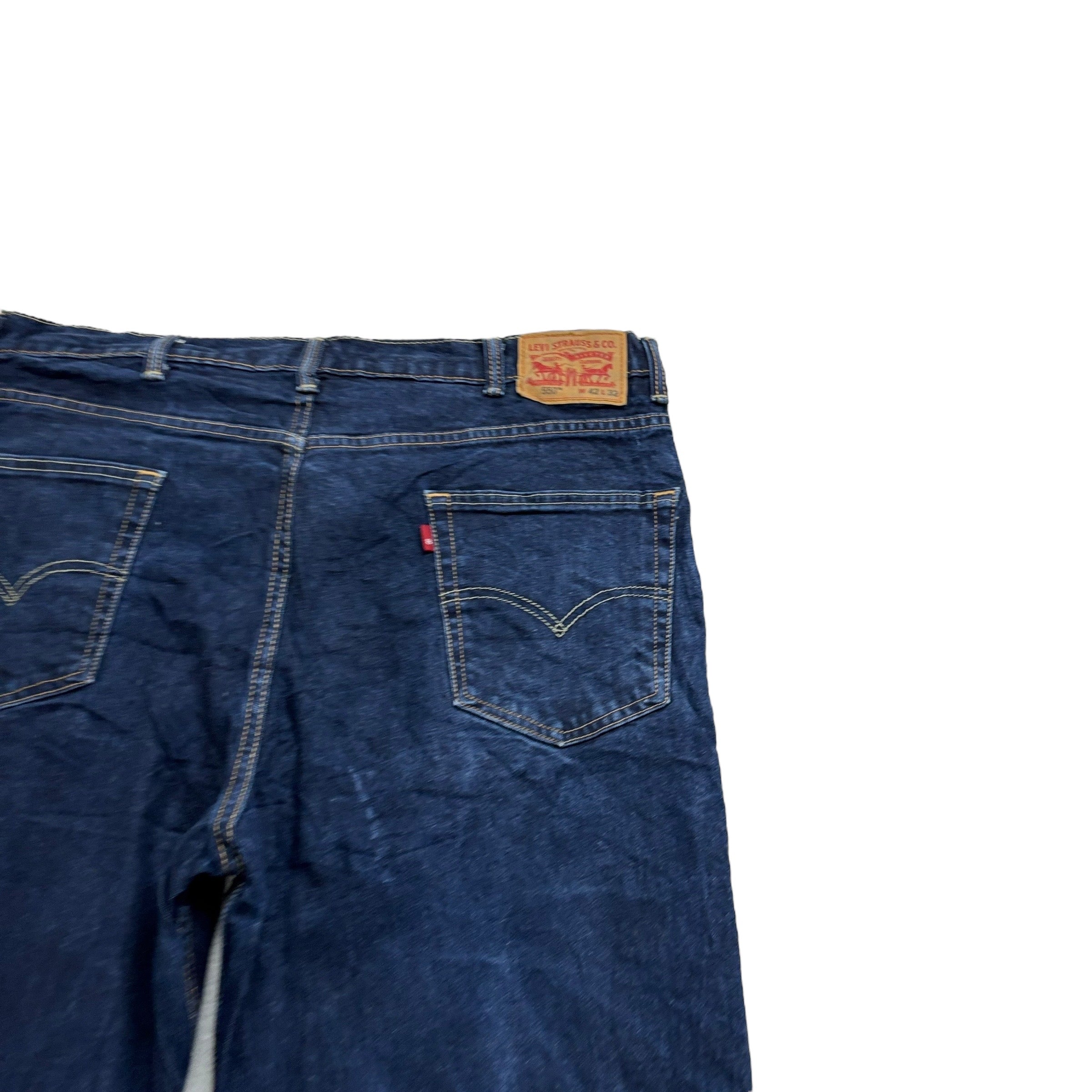 Levis 550 Jeans W40 L32 Mens Dark Blue Baggy Relaxed Straight Fit Stretch Denim