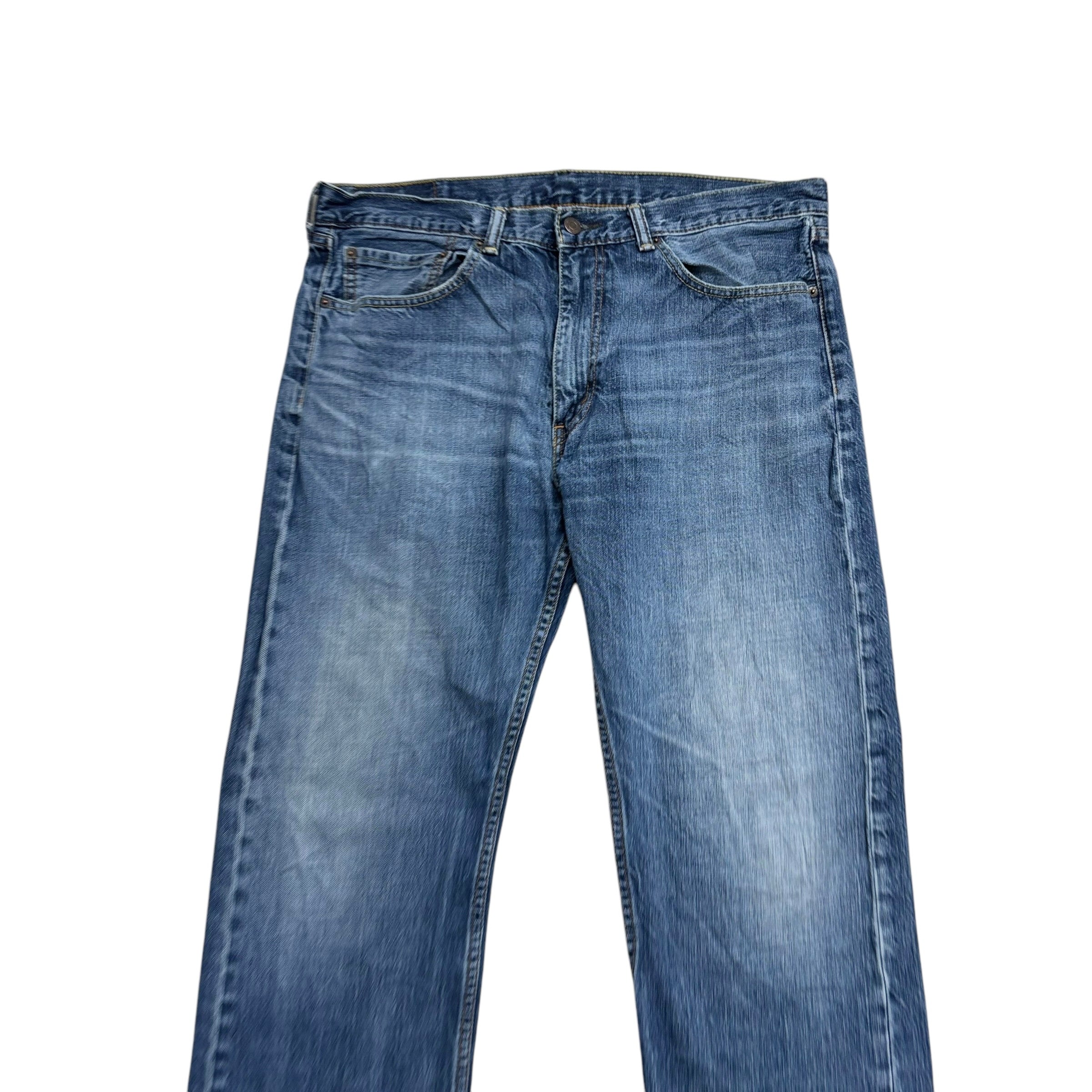 Levis 505 Jeans W36 L32 Mens Mid Blue Regular Straight Fit Denim
