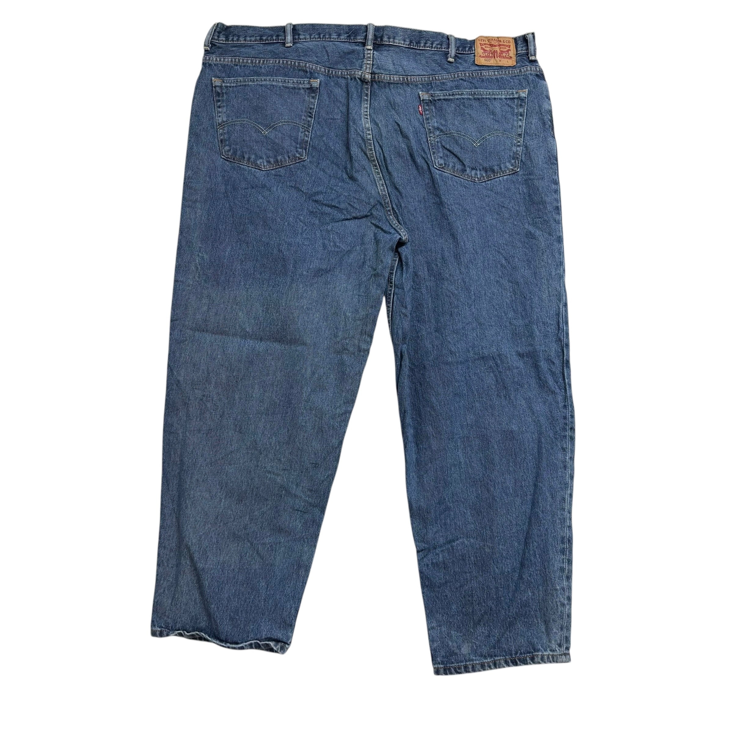 Levis 560 Jeans W50 L32 Mens Mid Blue Baggy Relaxed Comfort Fit Denim (E)
