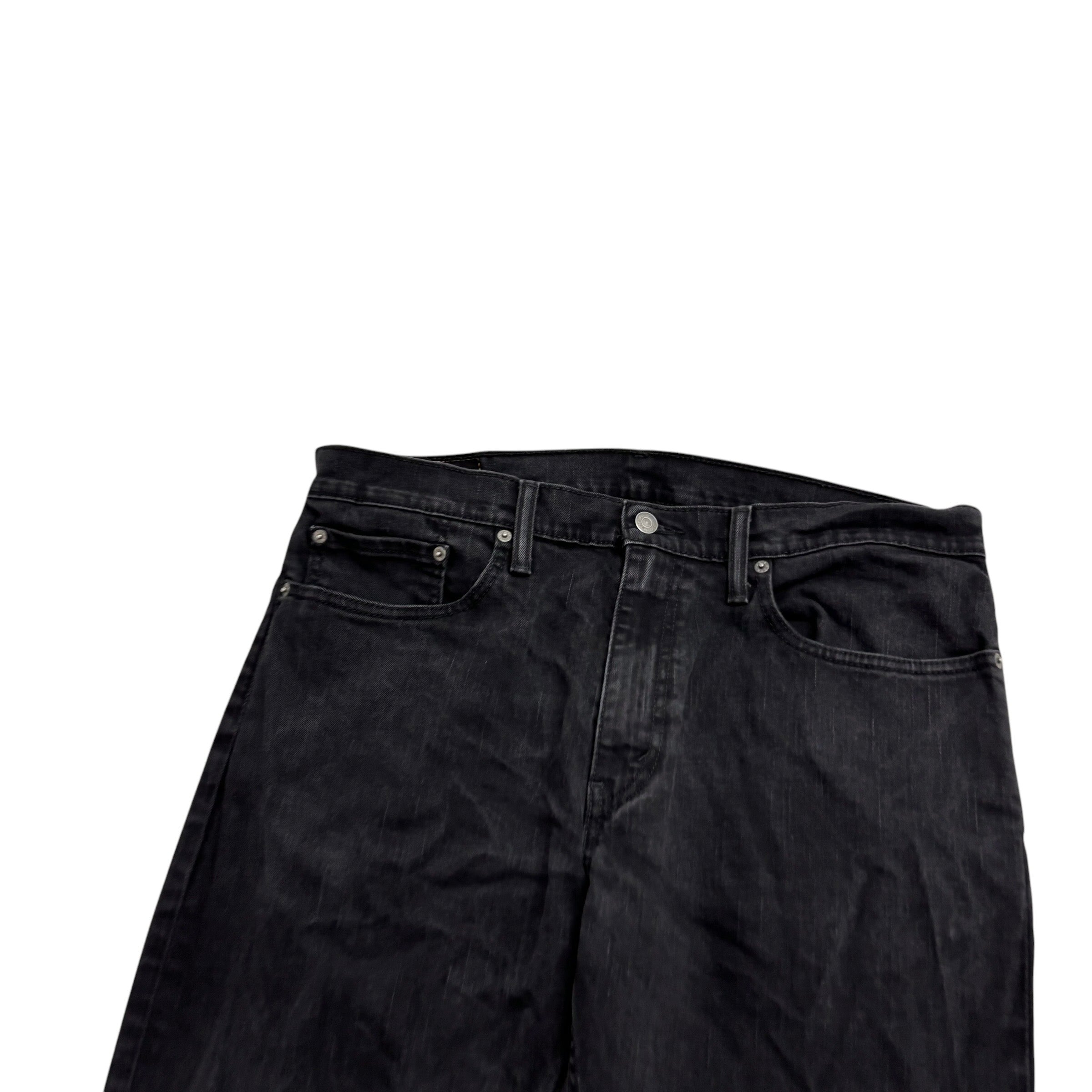 Levis 559 Jeans W36 L34 Mens Black Relaxed Straight Fit Stretch Denim