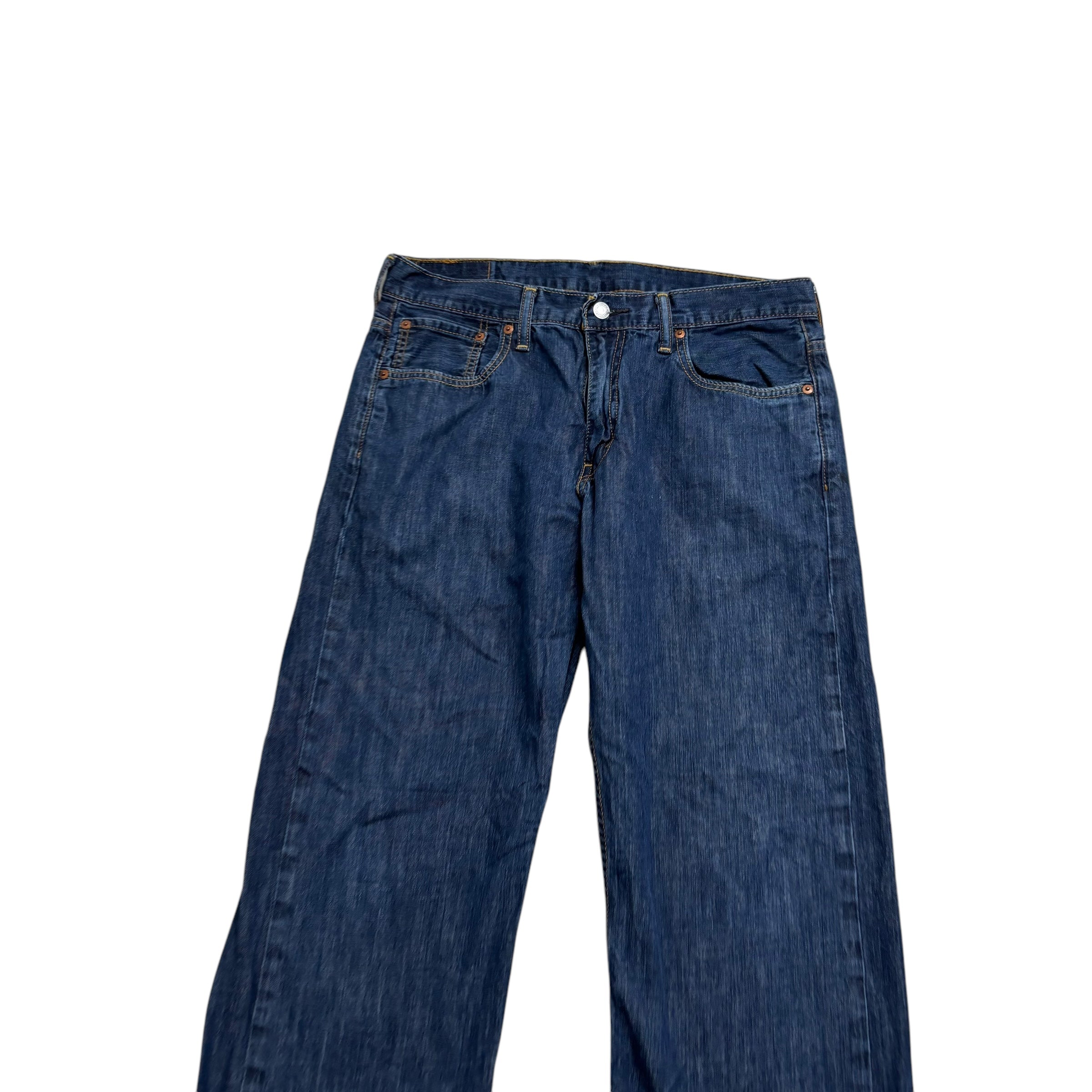 Levis 569 Jeans W33 L29 Mens Dark Blue Baggy Relaxed Straight Fit Denim (E)