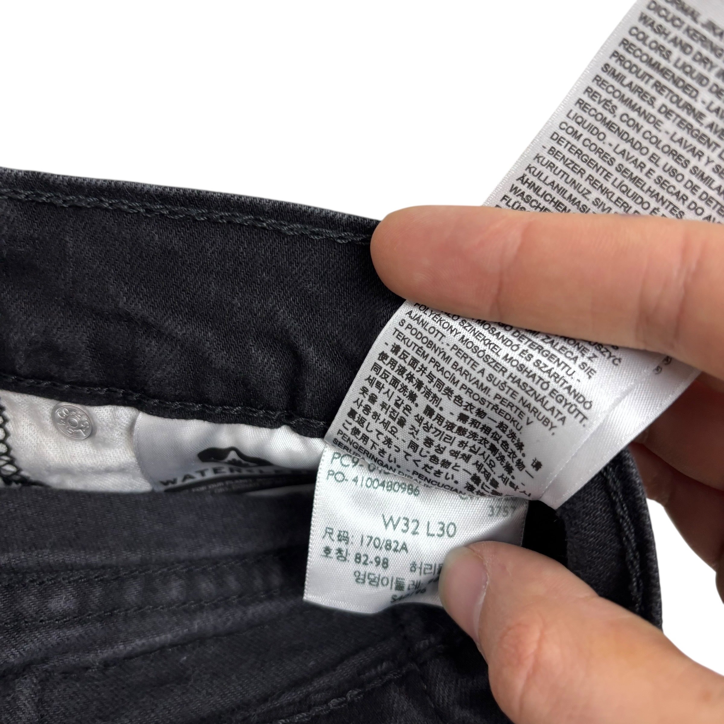 Levis 511 Jeans W31 L29 Mens Black Slim Fit Stretch Denim (E)