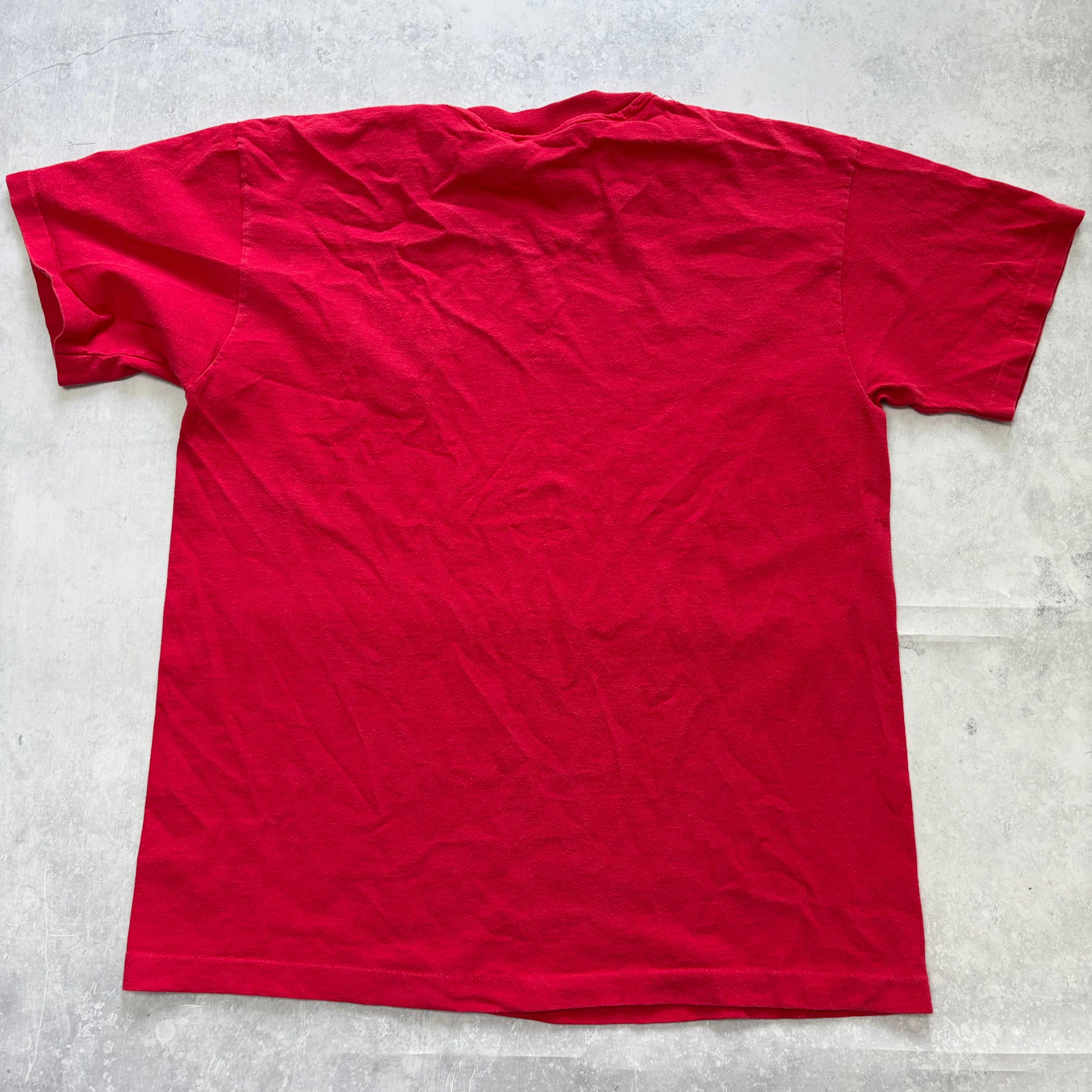 Vintage T Shirt Mens Large Red Single Stitch Graphic Print 90s Cartoon