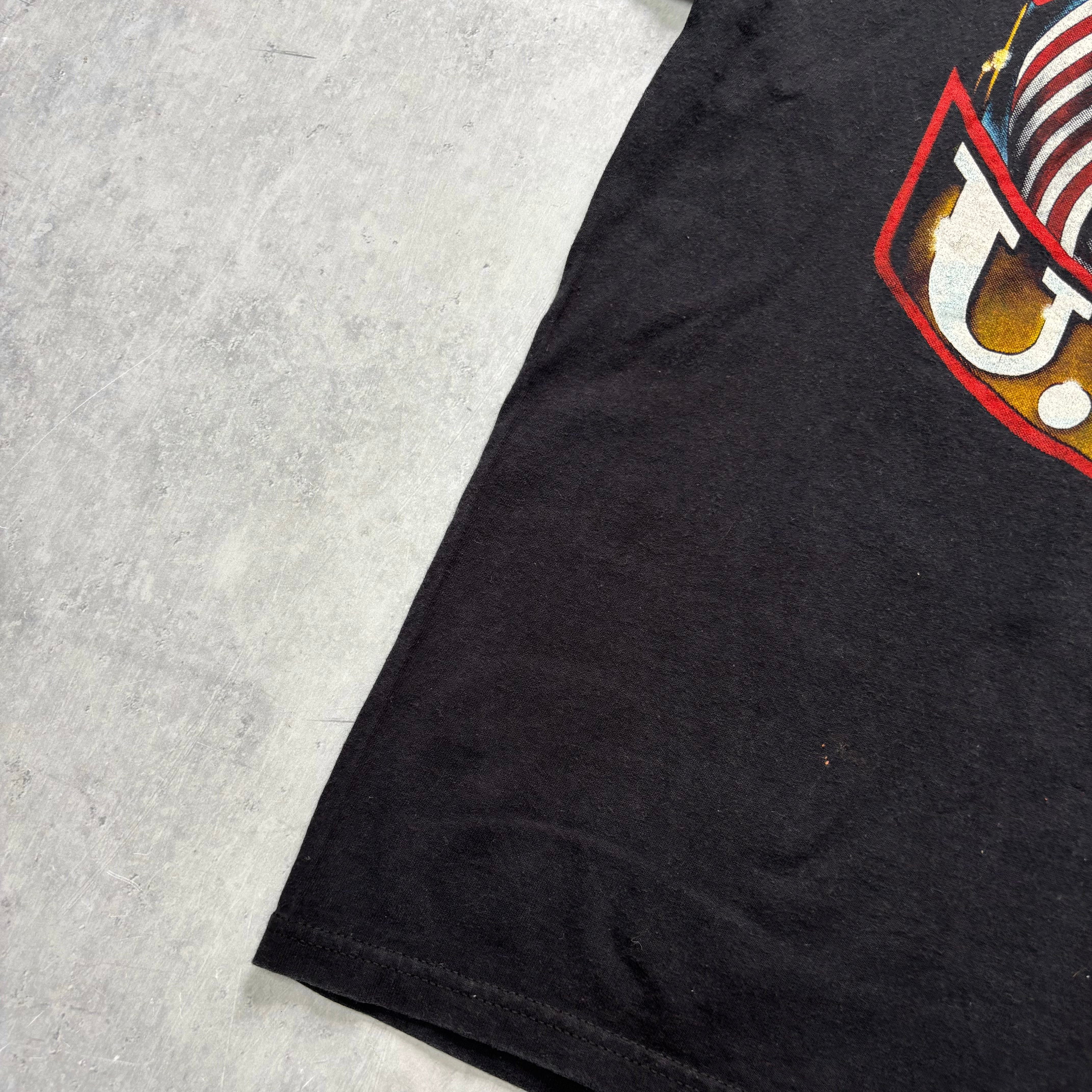 Vintage T Shirt Mens Large Black Graphic Print 00s USA