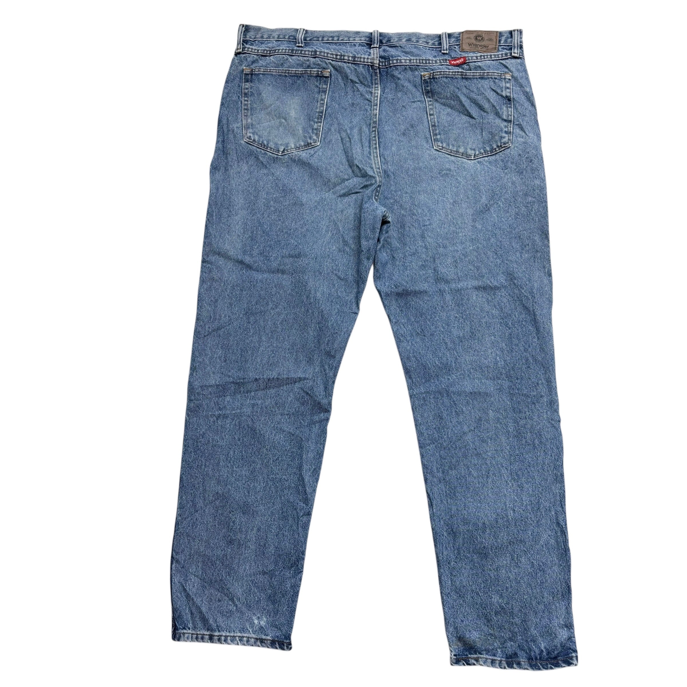 Wrangler Jeans W44 L32 Mens Mid Blue Regular Straight Fit Vintage Denim