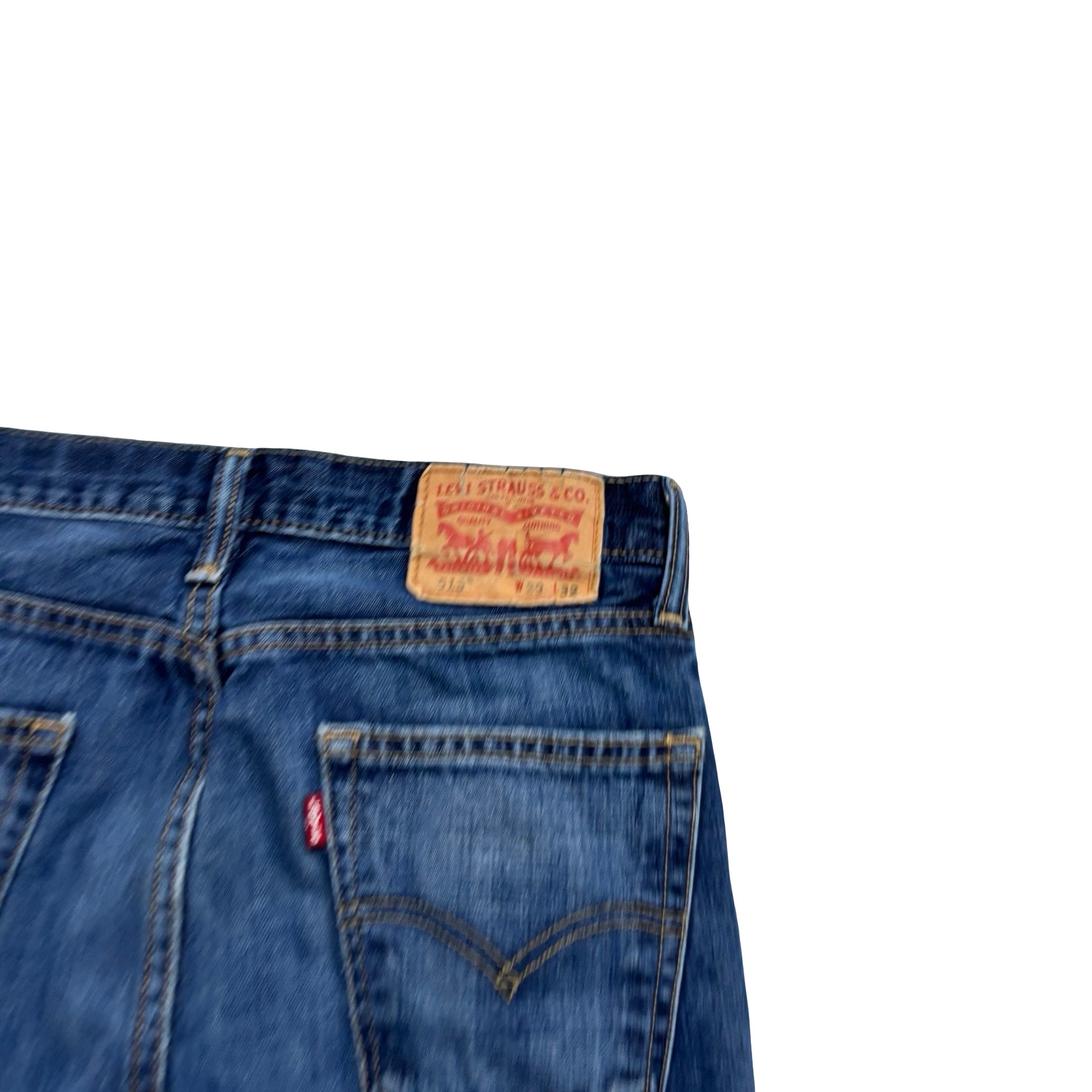Levis 513 Jeans W29 L31 Mens Dark Blue Slim Straight Fit Denim (E)