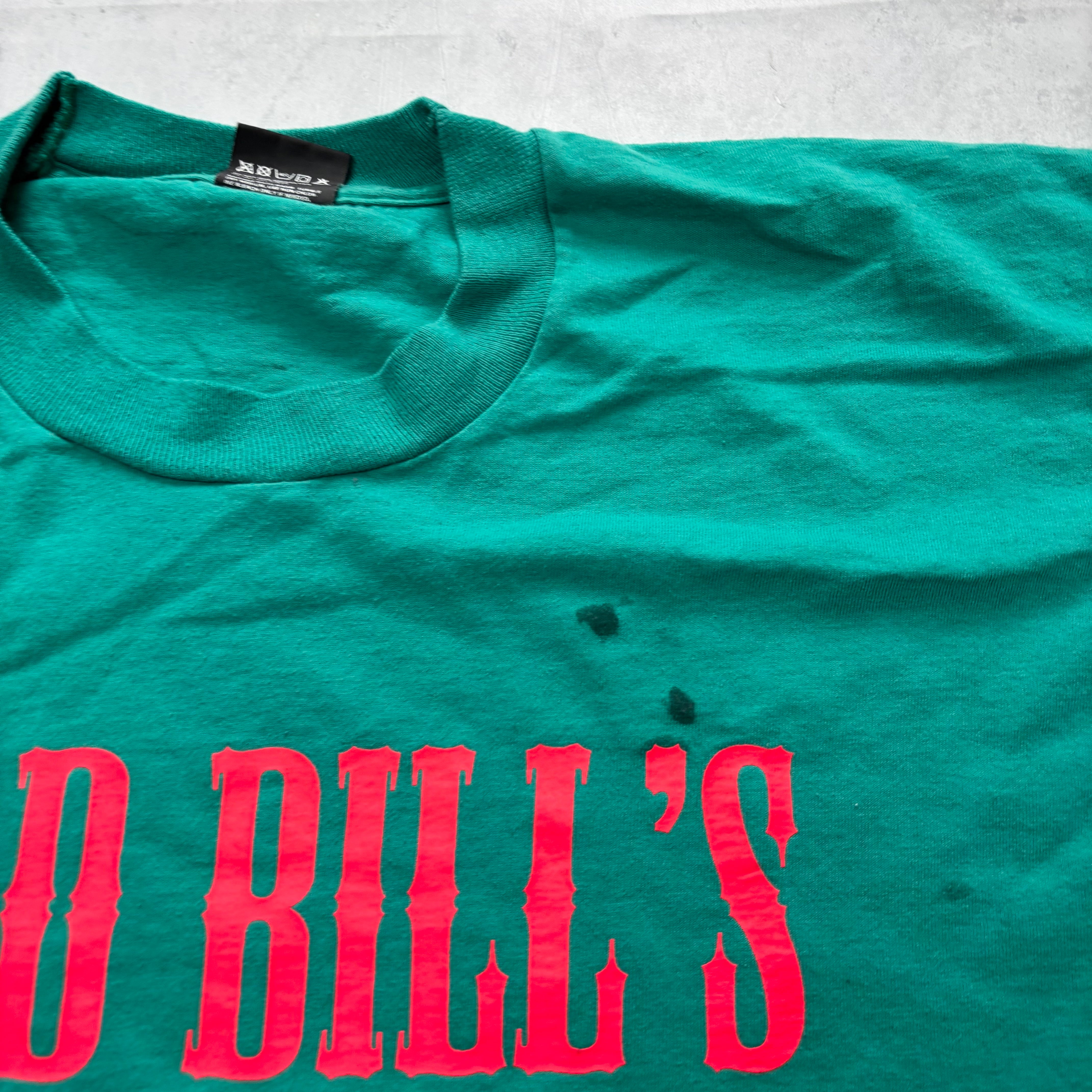 Vintage T Shirt Mens XL Green Single Stitch Graphic Print 90s USA (F)