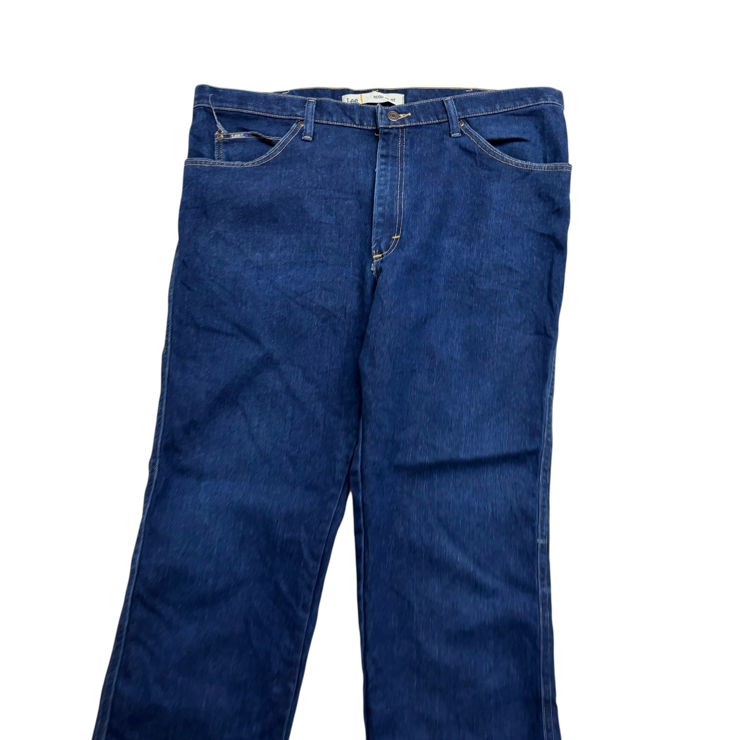Lee Jeans W40 L30 Mens Dark Blue Regular Straight Fit Vintage Denim (E)