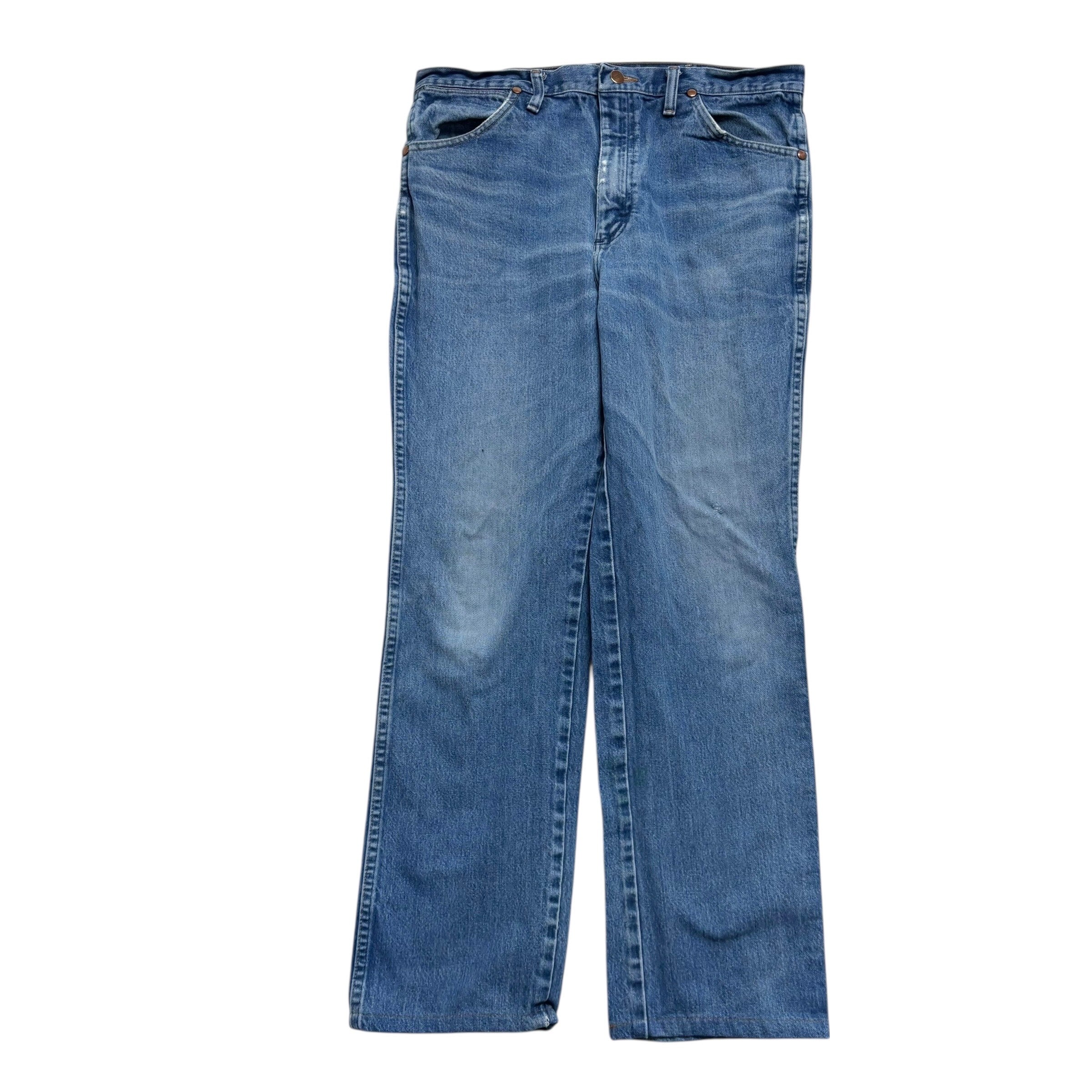 Wrangler Jeans Cowboy Cut W34 L30 Mens Mid Blue 936 Slim Fit Denim (F)