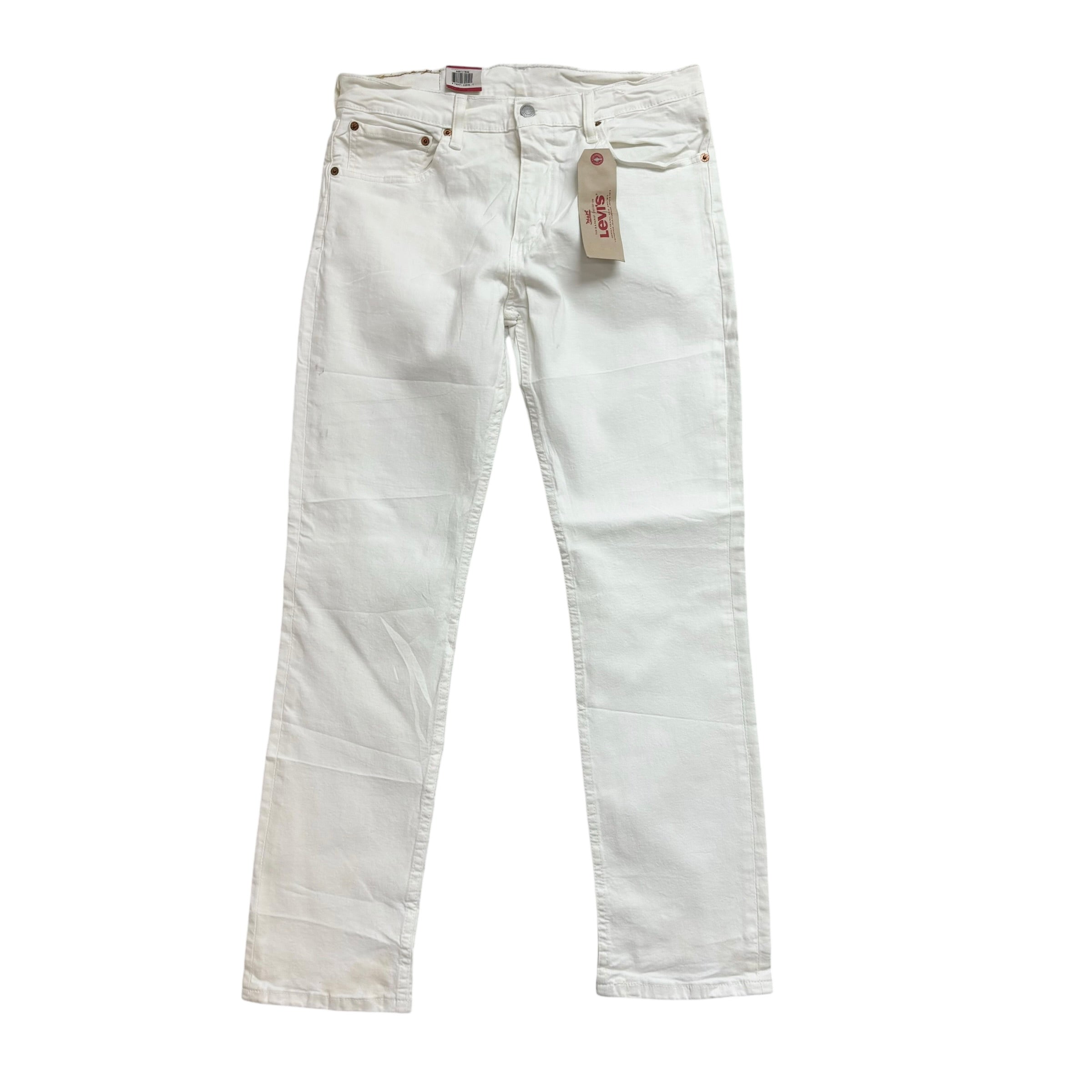 Levis 511 Jeans W34 L30 Mens White Slim Fit Stretch Denim