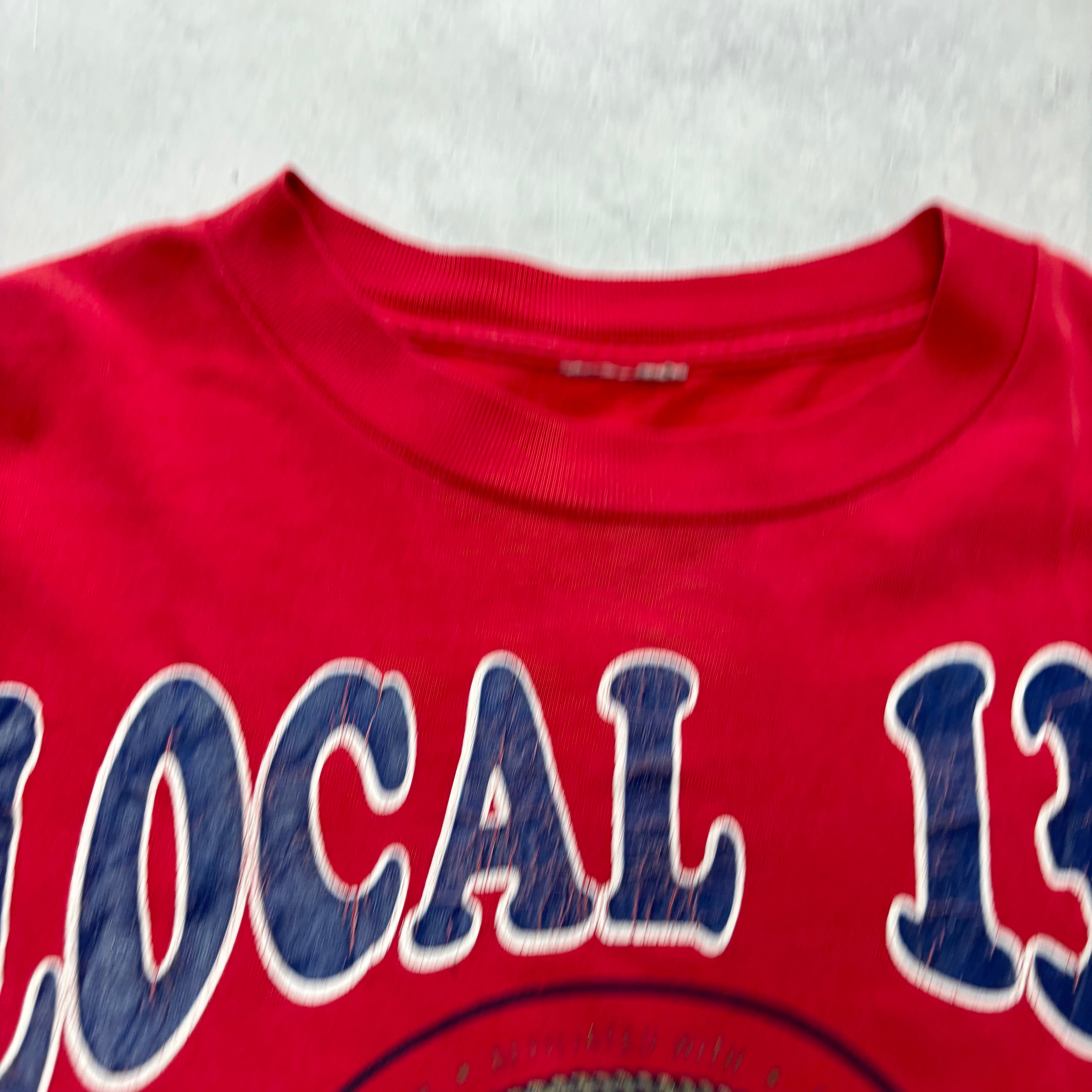 Vintage T Shirt Mens XL Red Single Stitch Graphic Print 90s Union USA