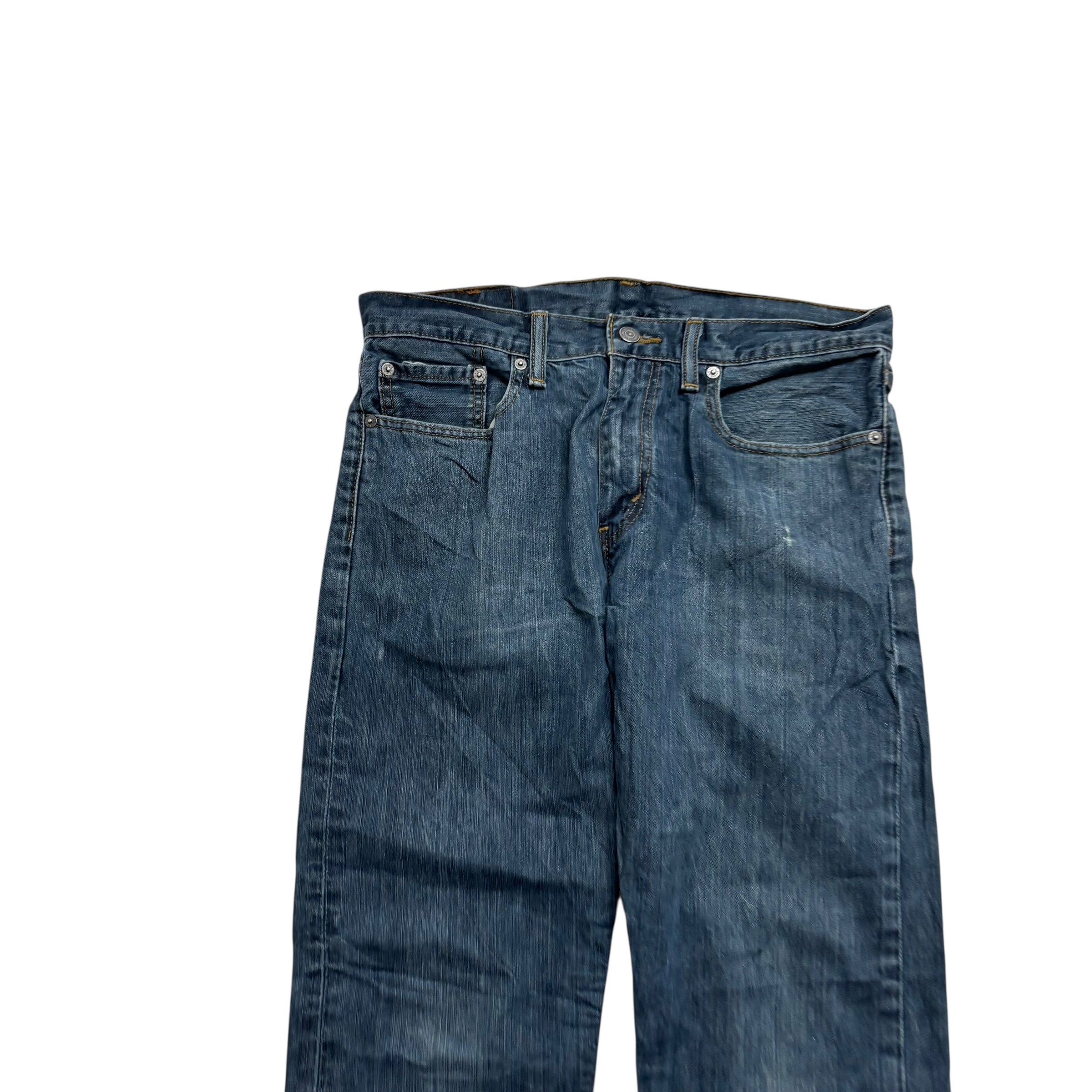 Levis 502 Jeans W32 L28 Mens Dark Blue Regular Tapered Fit Denim