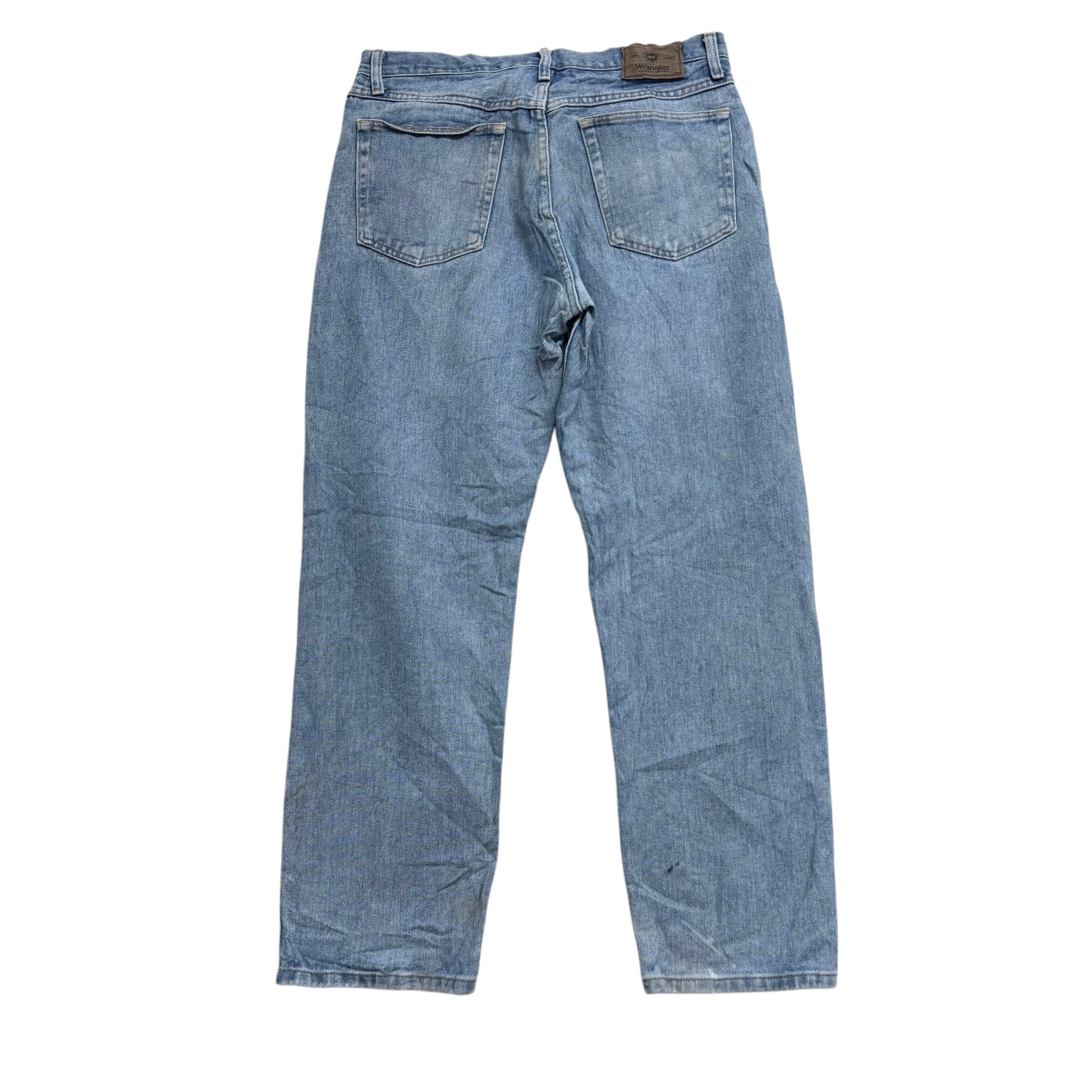 Wrangler Jeans W33 L30 Mens Light Blue Baggy Relaxed Straight Fit Denim (F)