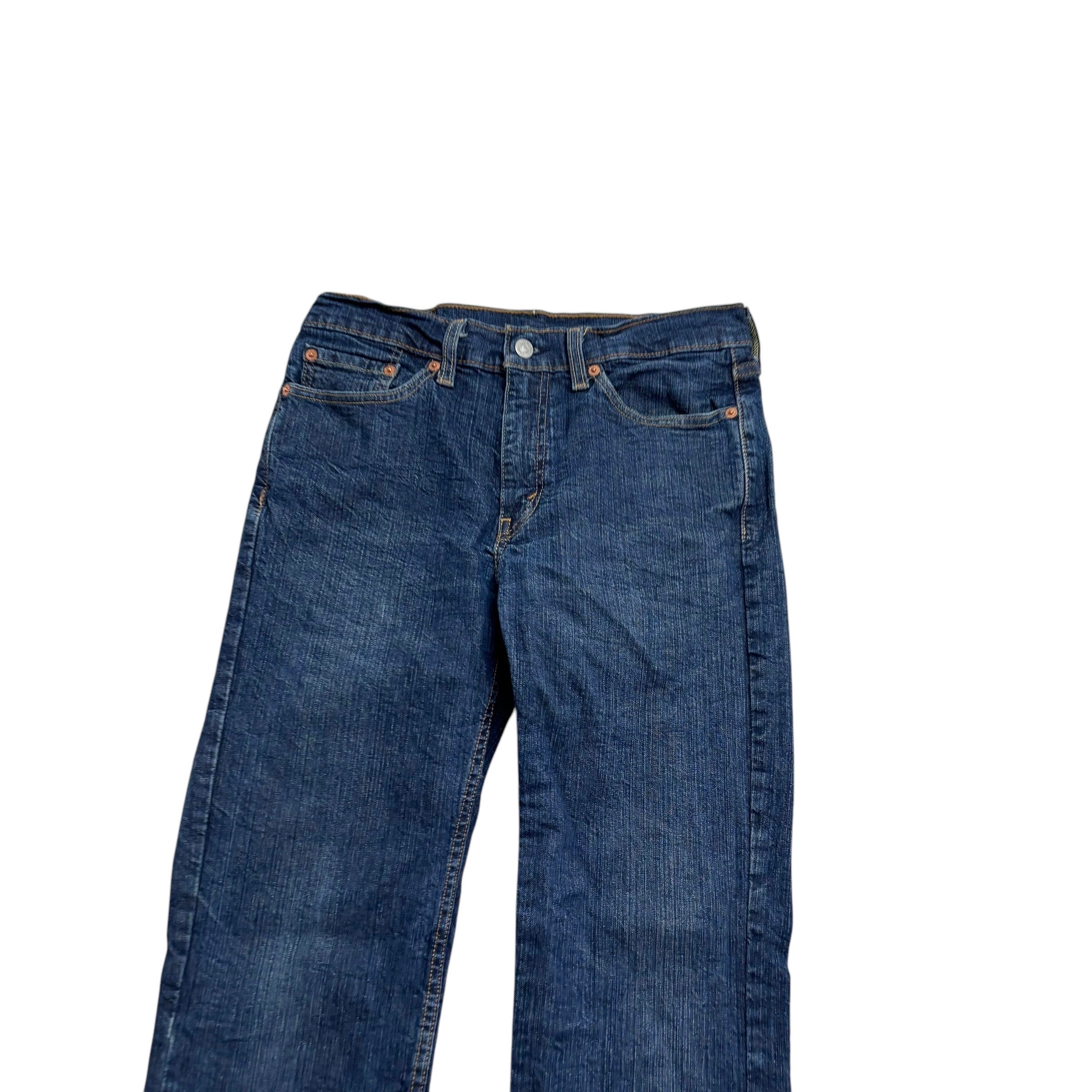 Levis 514 Jeans W30 L30 Mens Dark Blue Regular Straight Fit Stretch Denim (E)