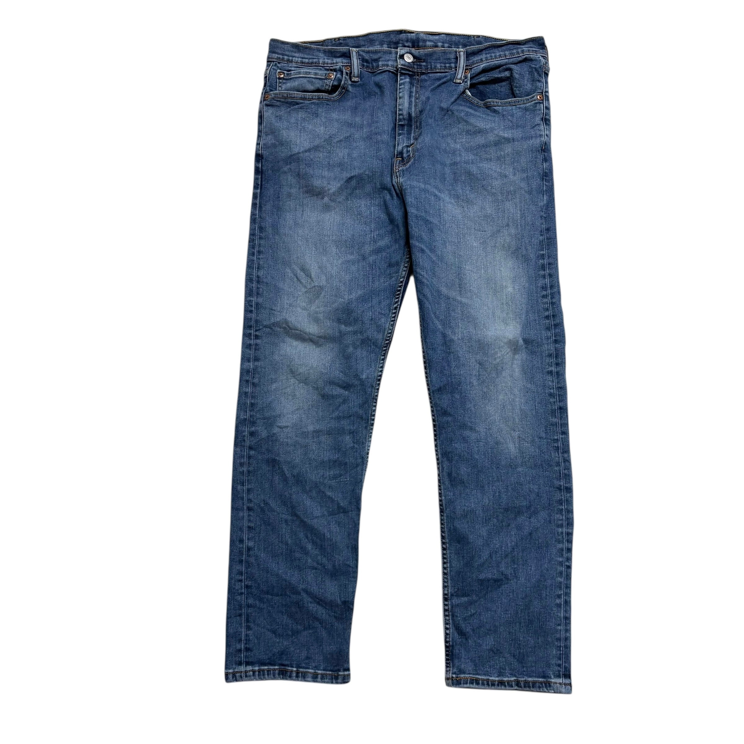 Levis 502 Jeans W38 L30 Mens Mid Blue Regular Tapered Fit Stretch Denim