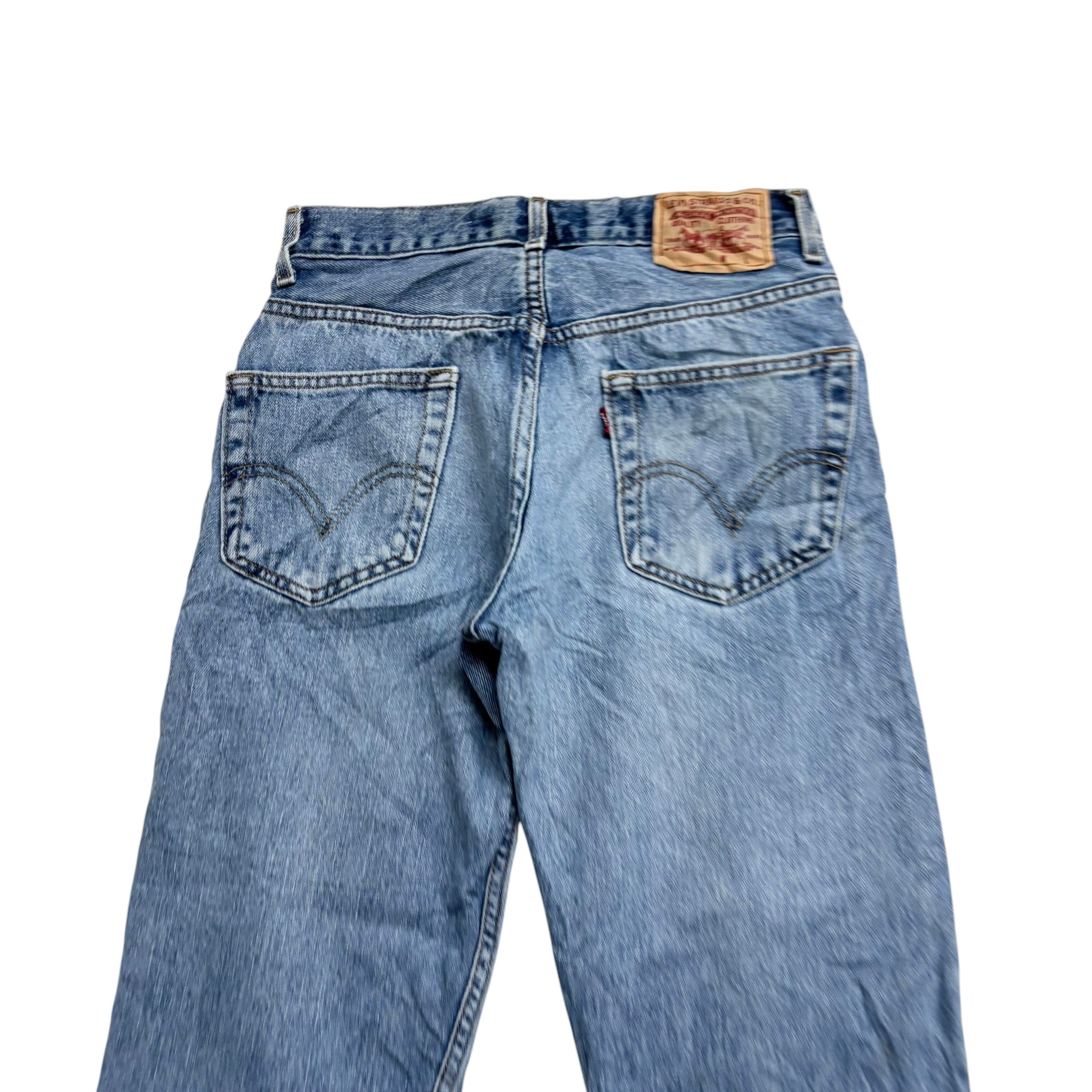 Levis Jeans W28 L28 Mens Light Blue Regular Straight Fit Vintage Denim