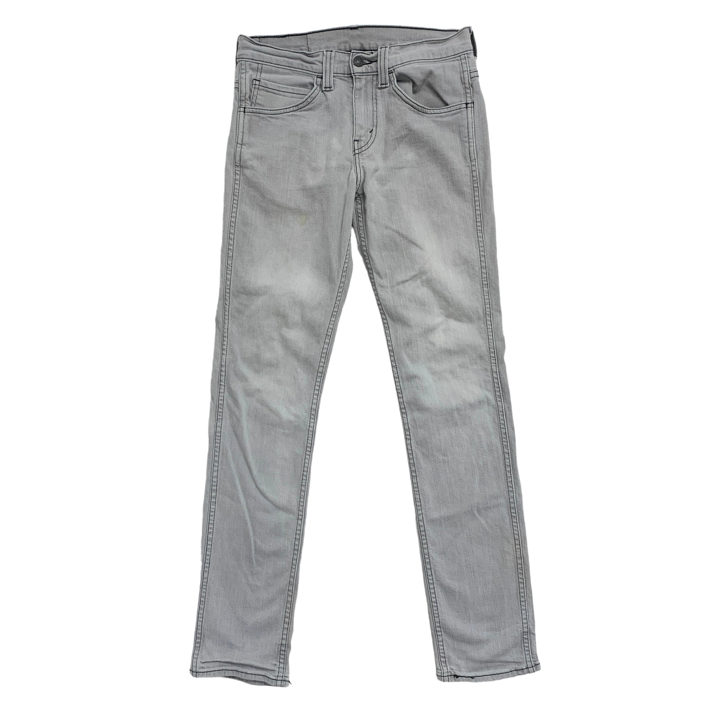 Levis 511 Trousers W28 L32 Mens Grey Slim Fit Stretch Cotton Pants