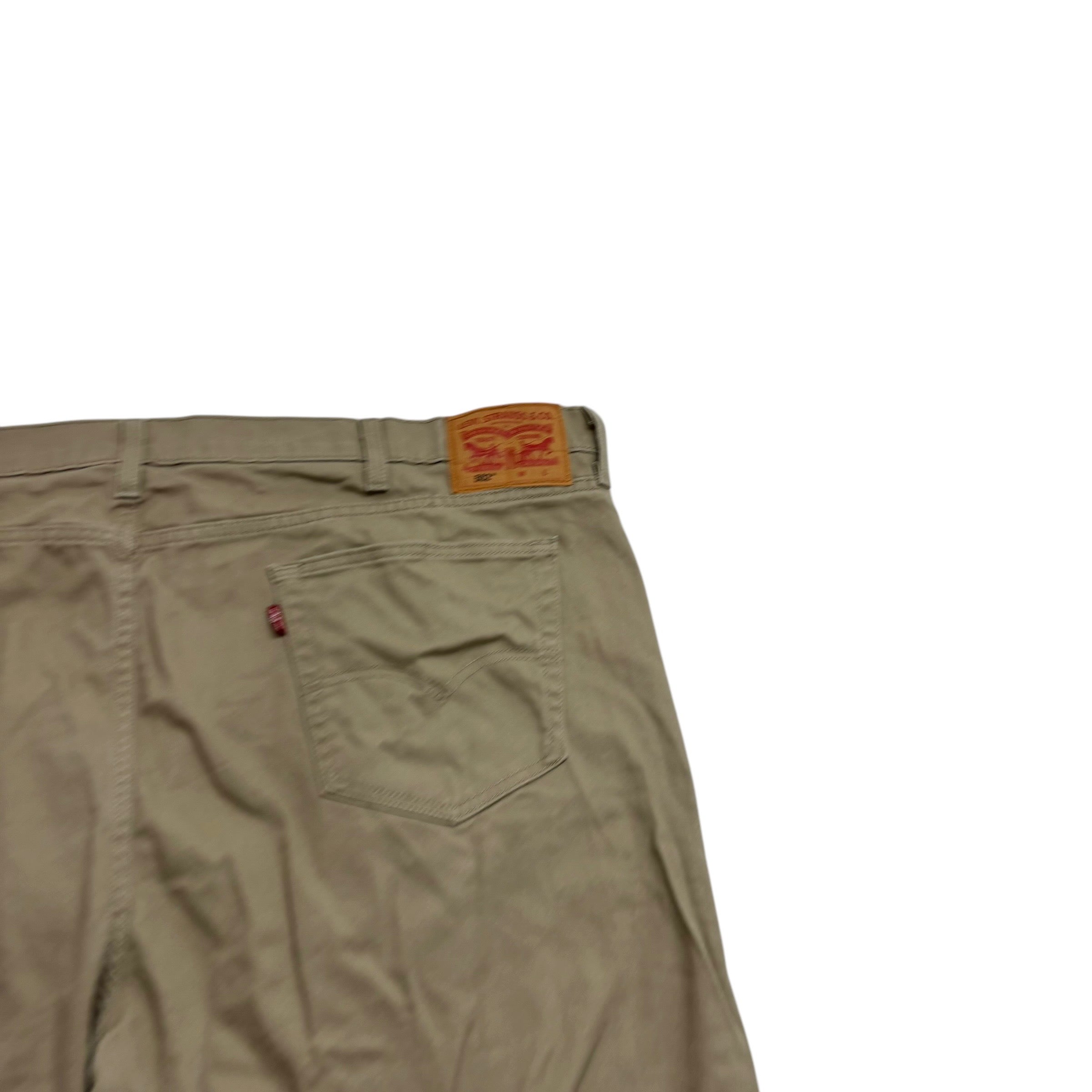 Levis 502 Jeans W48 L34 Mens Beige Regular Tapered Fit Stretch Denim