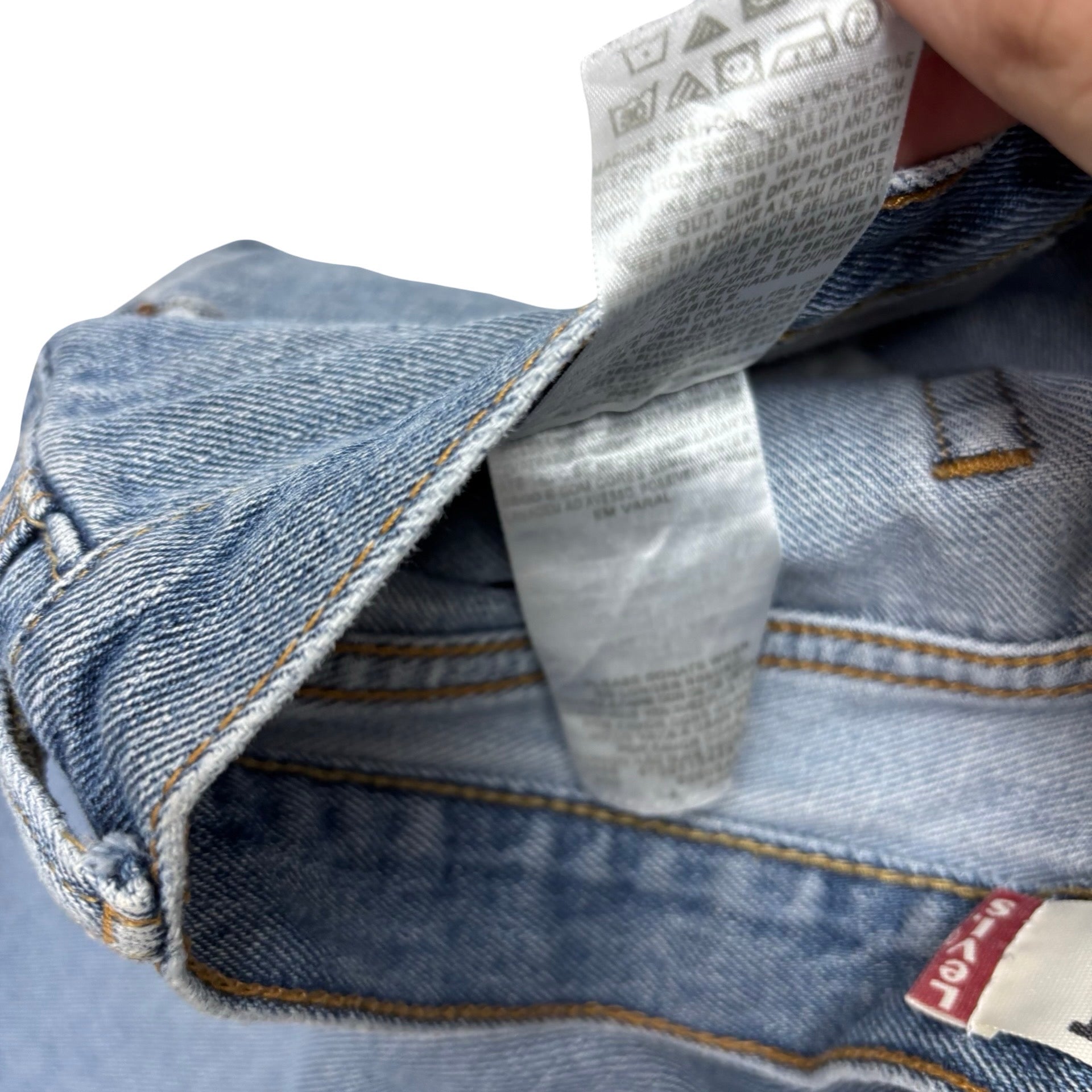 Levis 505 Jeans W34 L30 Mens Light Blue Regular Straight Fit Vintage Denim