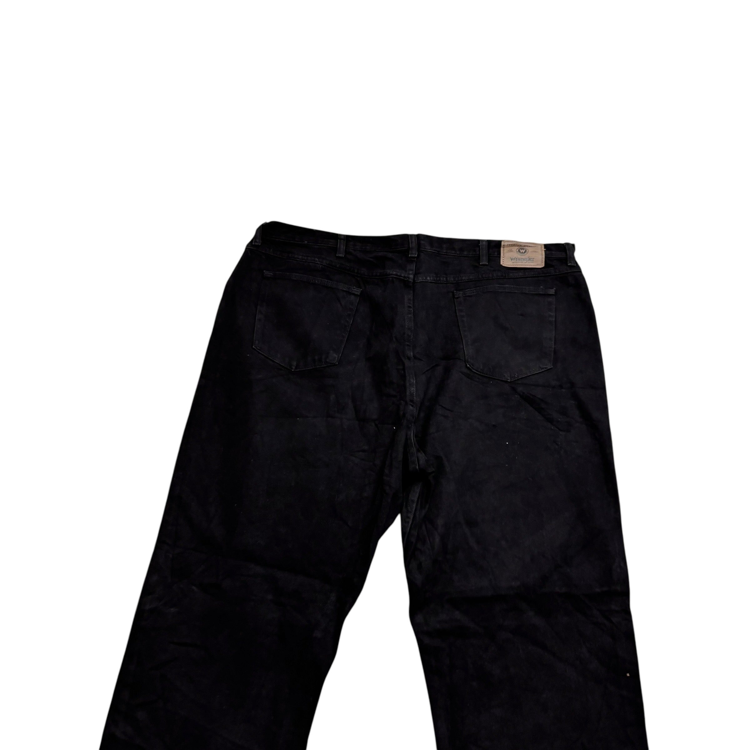 Wrangler Jeans W46 L33 Mens Black Relaxed Straight Fit Vintage Denim (E)