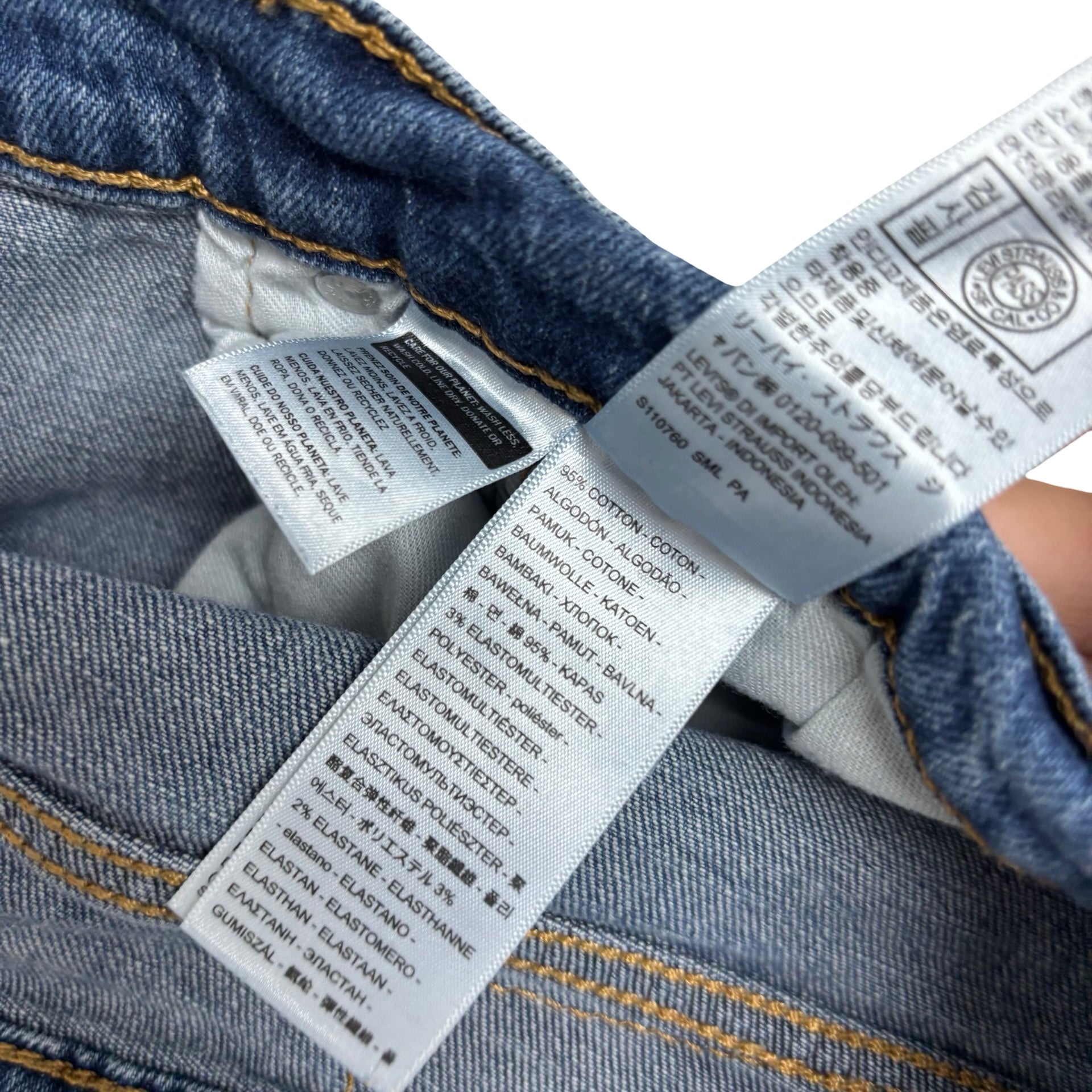 Levis 505 Jeans W34 L31 Mens Mid Blue Regular Straight Fit Stretch Denim (F)