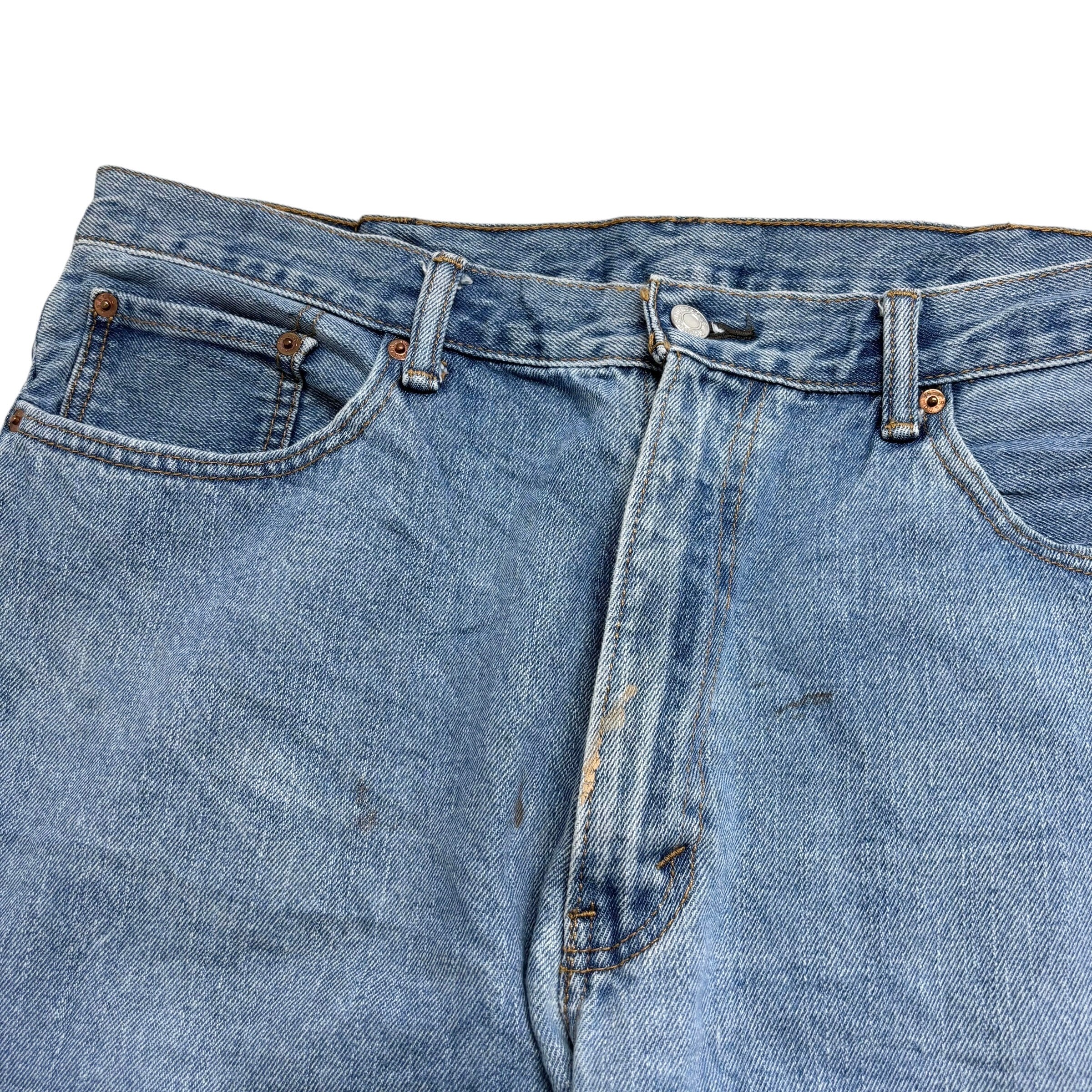 Levis 550 Jeans W38 L30 Mens Light Blue Baggy Relaxed Straight Vintage Denim (F)