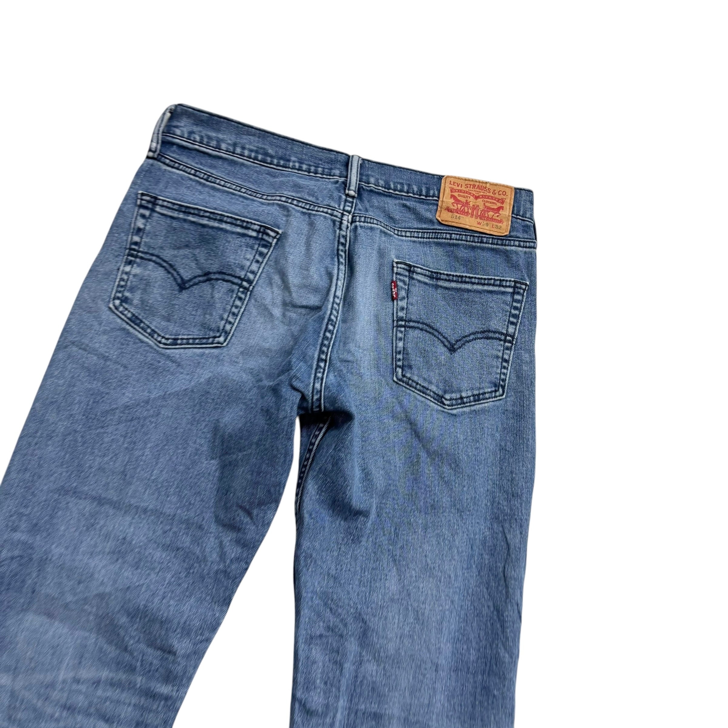 Levis 514 Jeans W29 L31 Mens Navy Blue Slim Straight Fit Stretch Denim