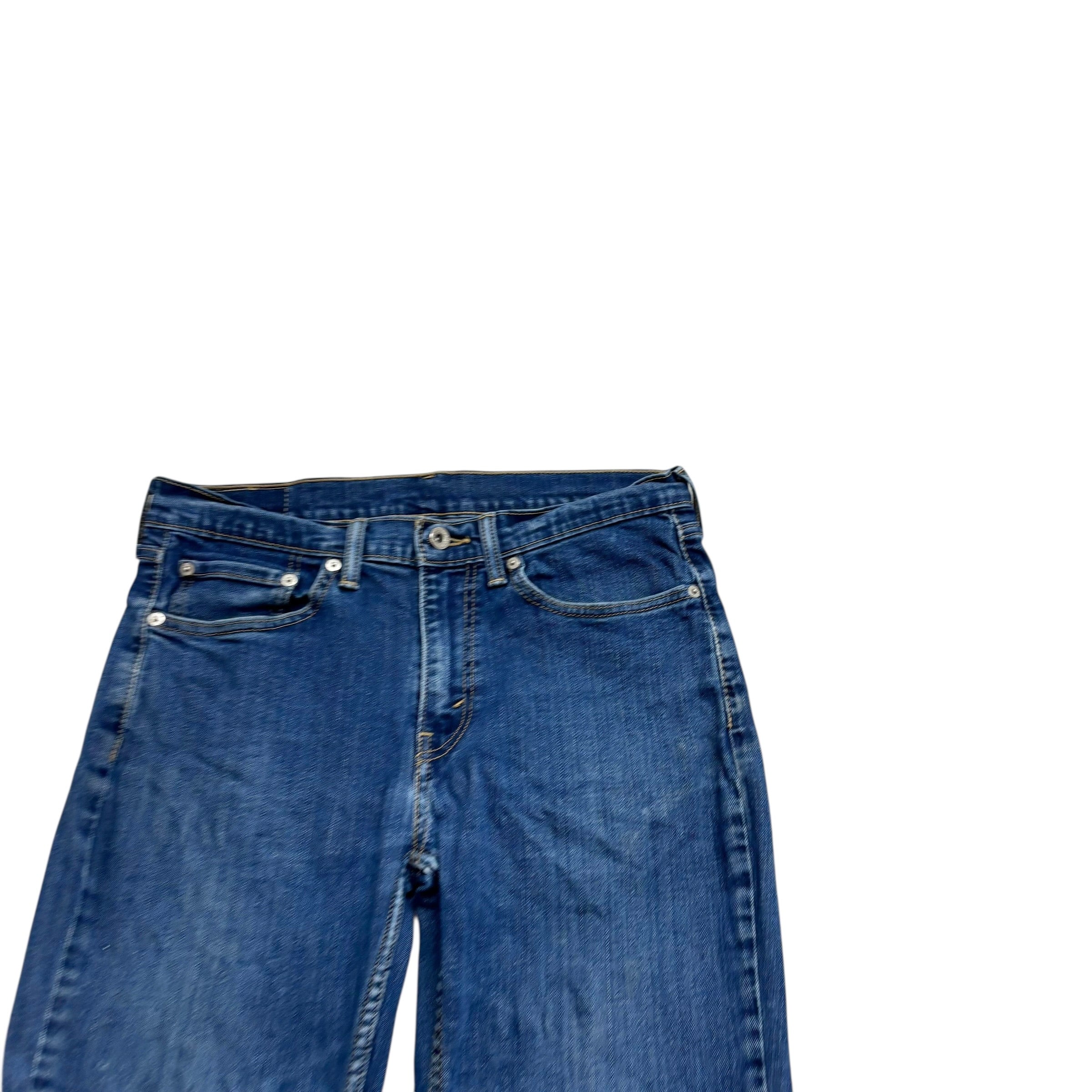 Levis 514 Jeans W31 L30 Mens Mid Blue Regular Straight Fit Stretch Denim (F)