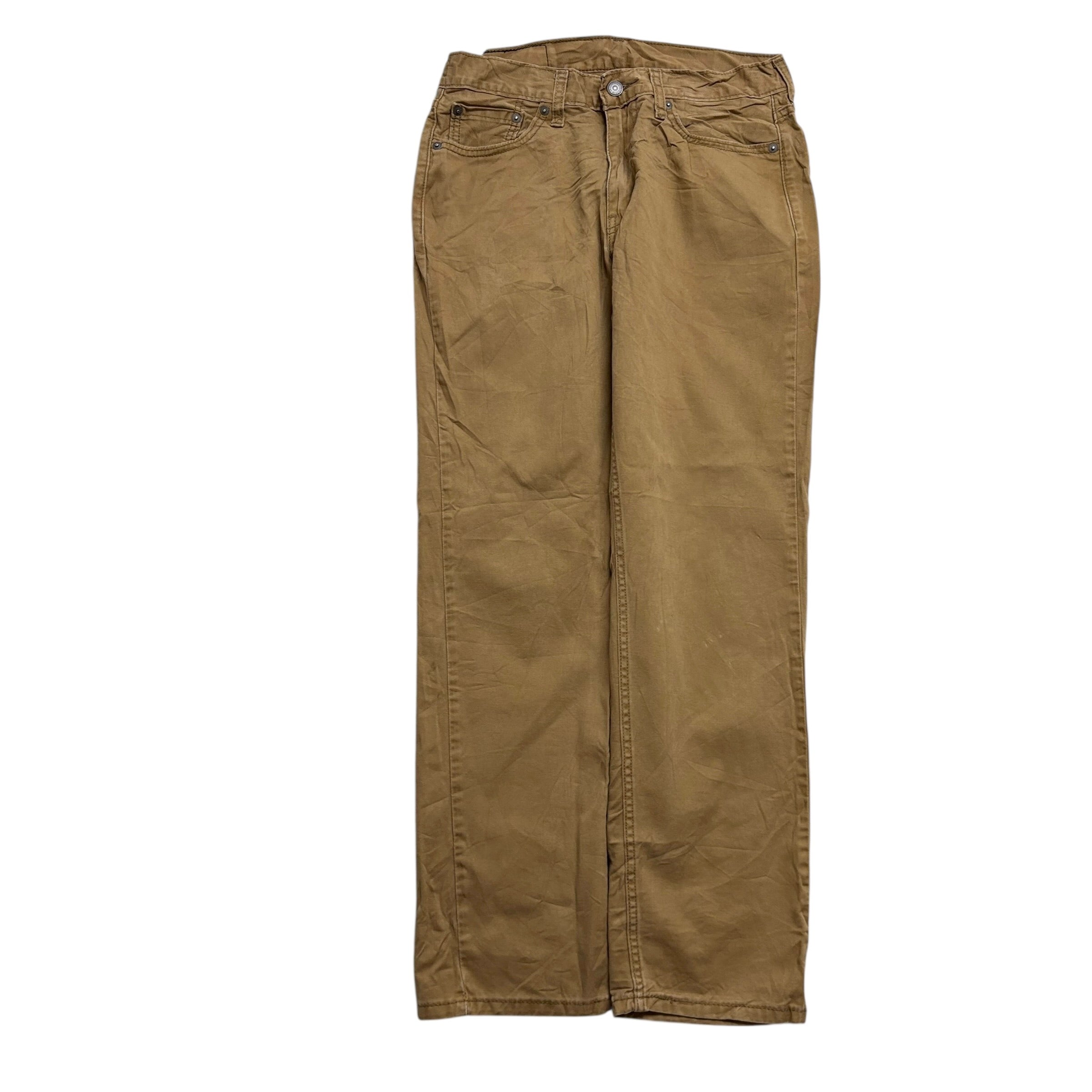 Levis 514 Trousers W30 L30 Mens Tan Regular Straight Fit Pants