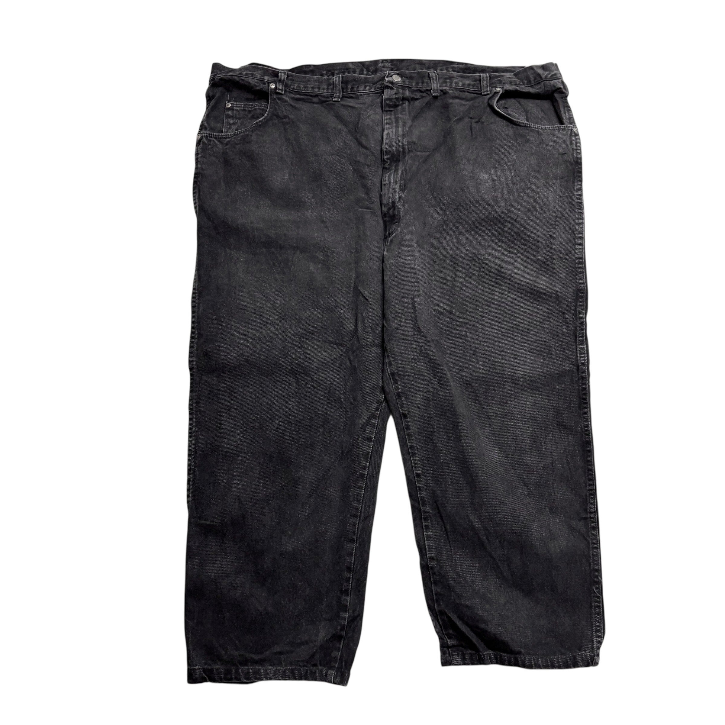 Wrangler Jeans W52 L27 Mens Black Relaxed Straight Fit Vintage Denim (E)