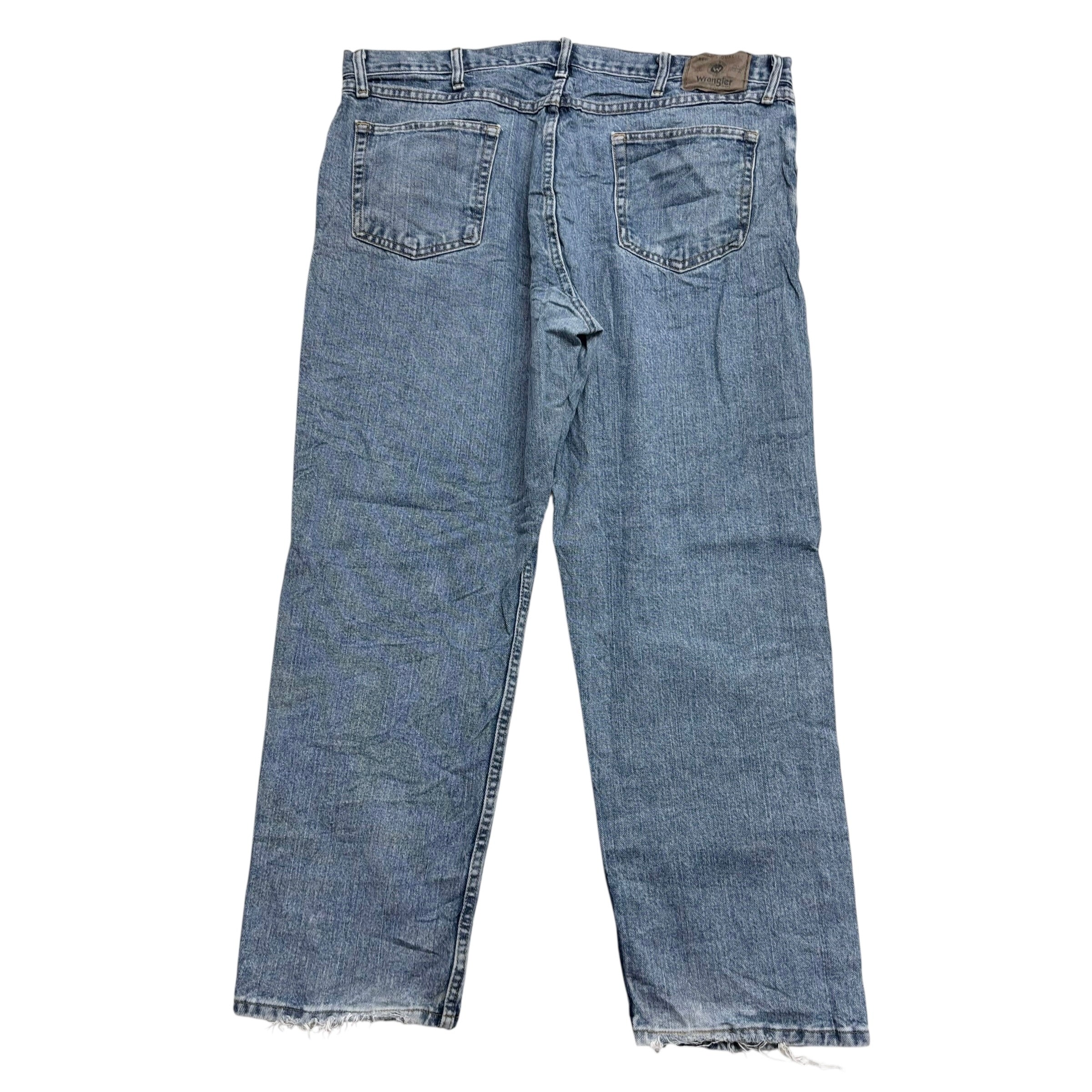 Wrangler Jeans W40 L30 Mens Light Blue Relaxed Straight Fit Denim (F)