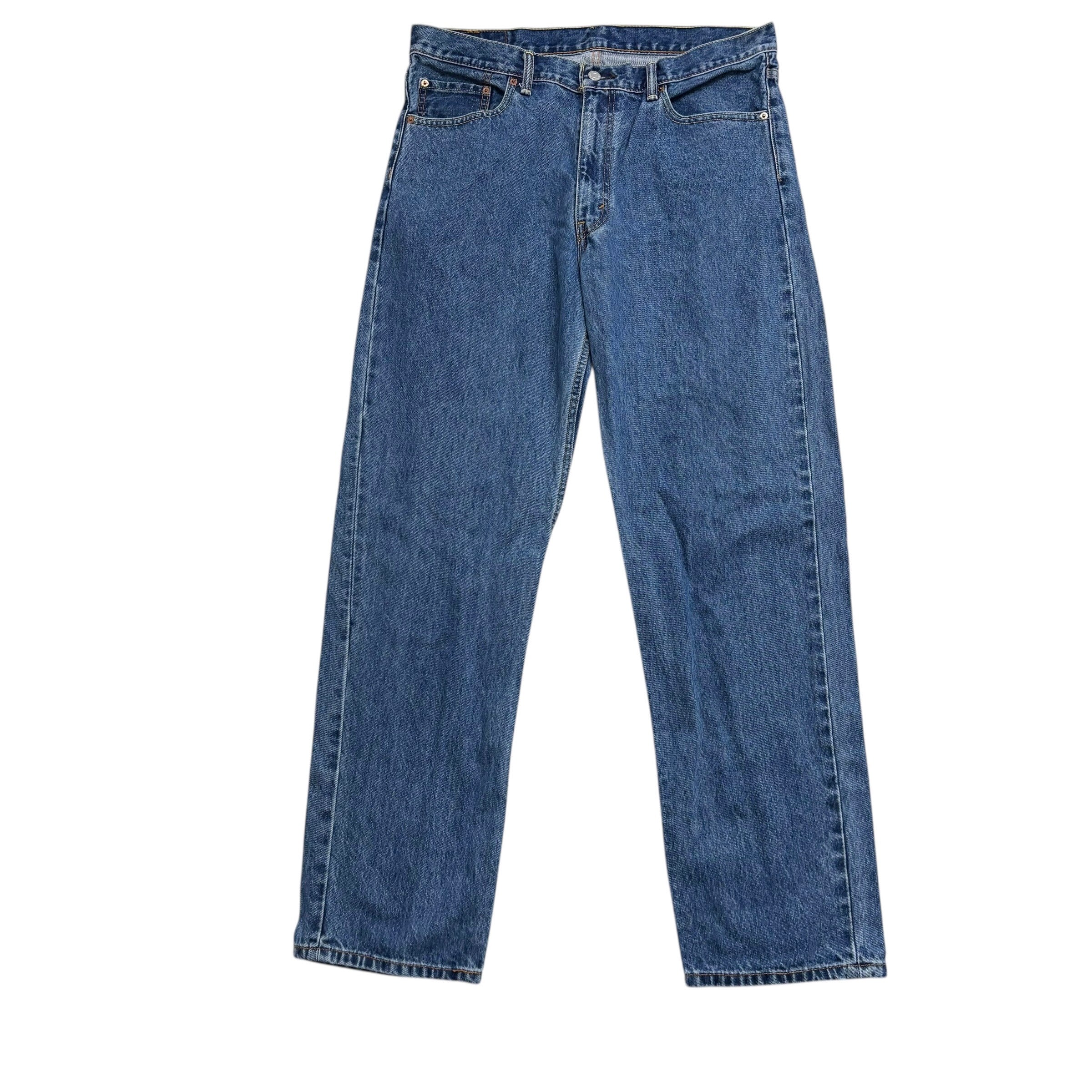 Levis 550 Jeans W36 L34 Mens Mid Blue Baggy Relaxed Straight Fit Denim (E)