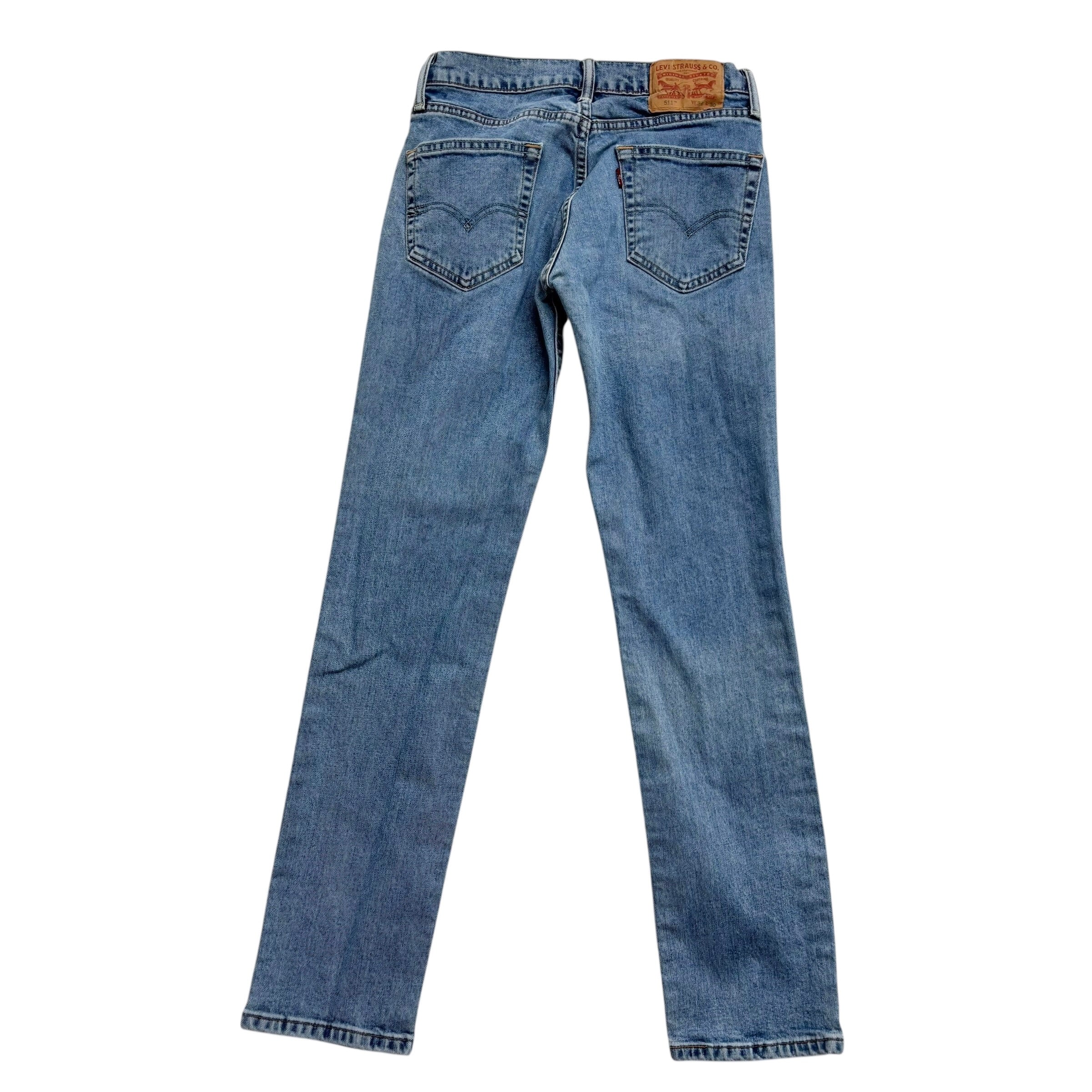 Levis 511 Jeans W27 L30 Mens Light Blue Slim Fit Stretch Denim