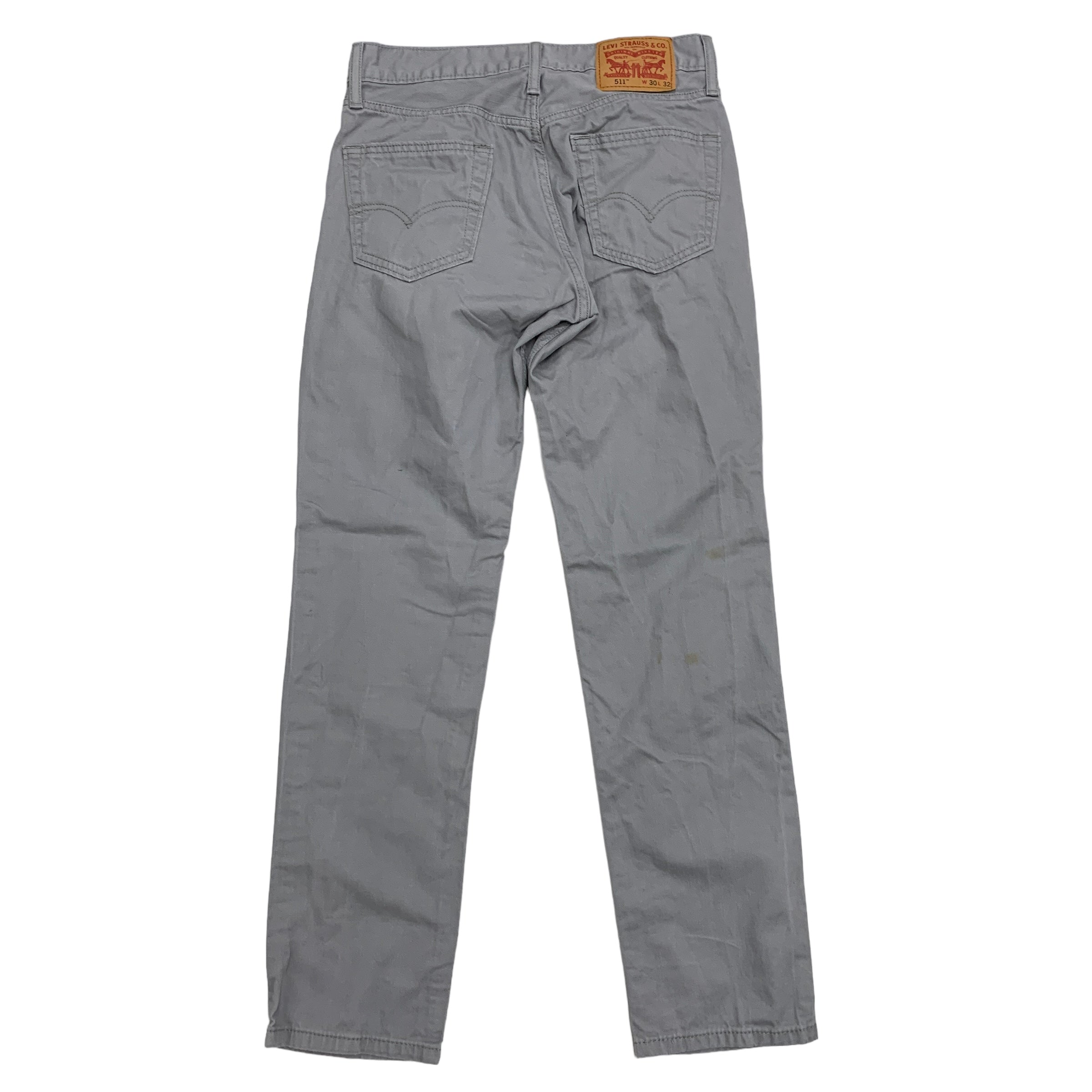 Levis 511 Trousers W30 L31 Mens Grey Slim Fit Cotton Pants