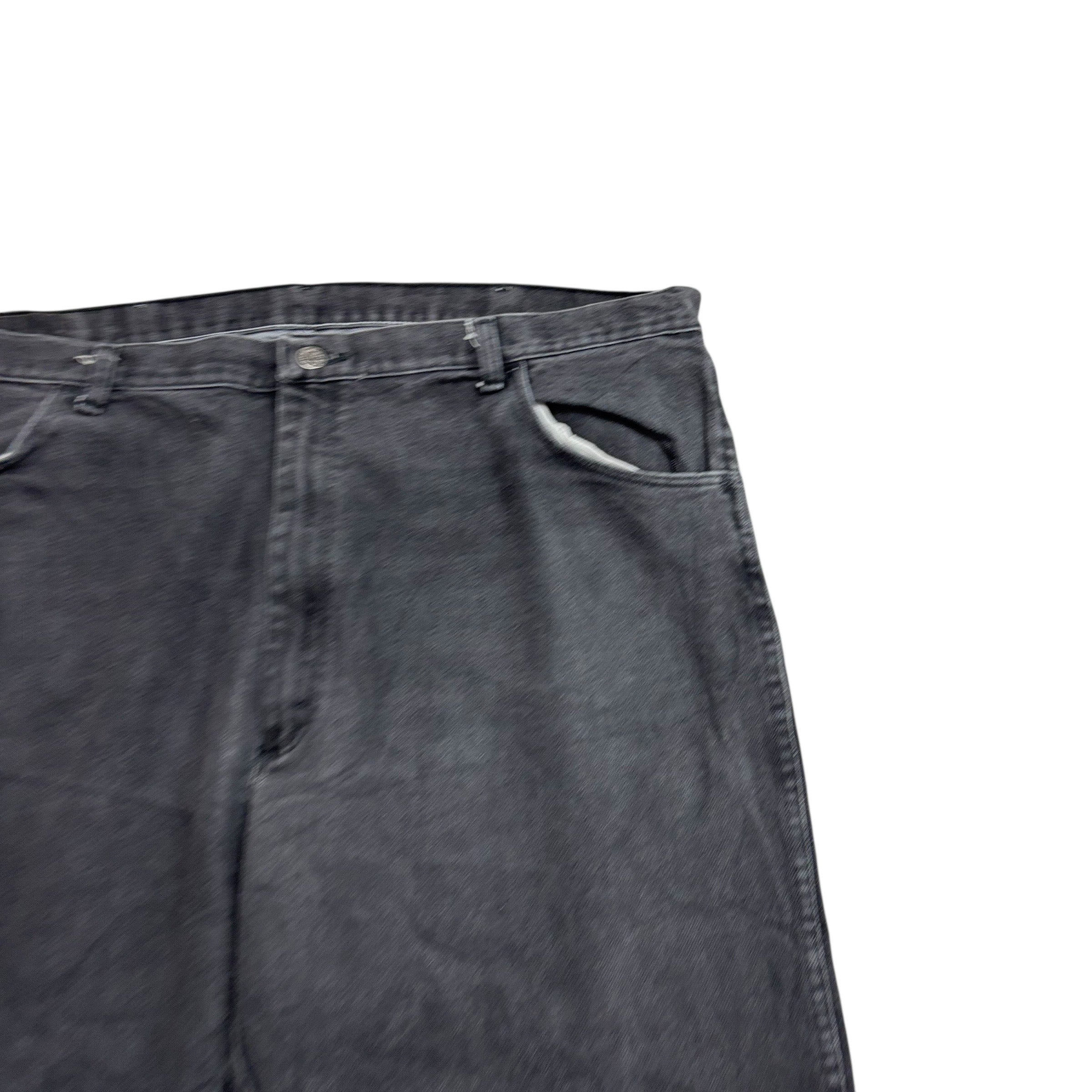 Wrangler Jeans W42 L32 Mens Black Regular Straight Fit Vintage Denim (F)