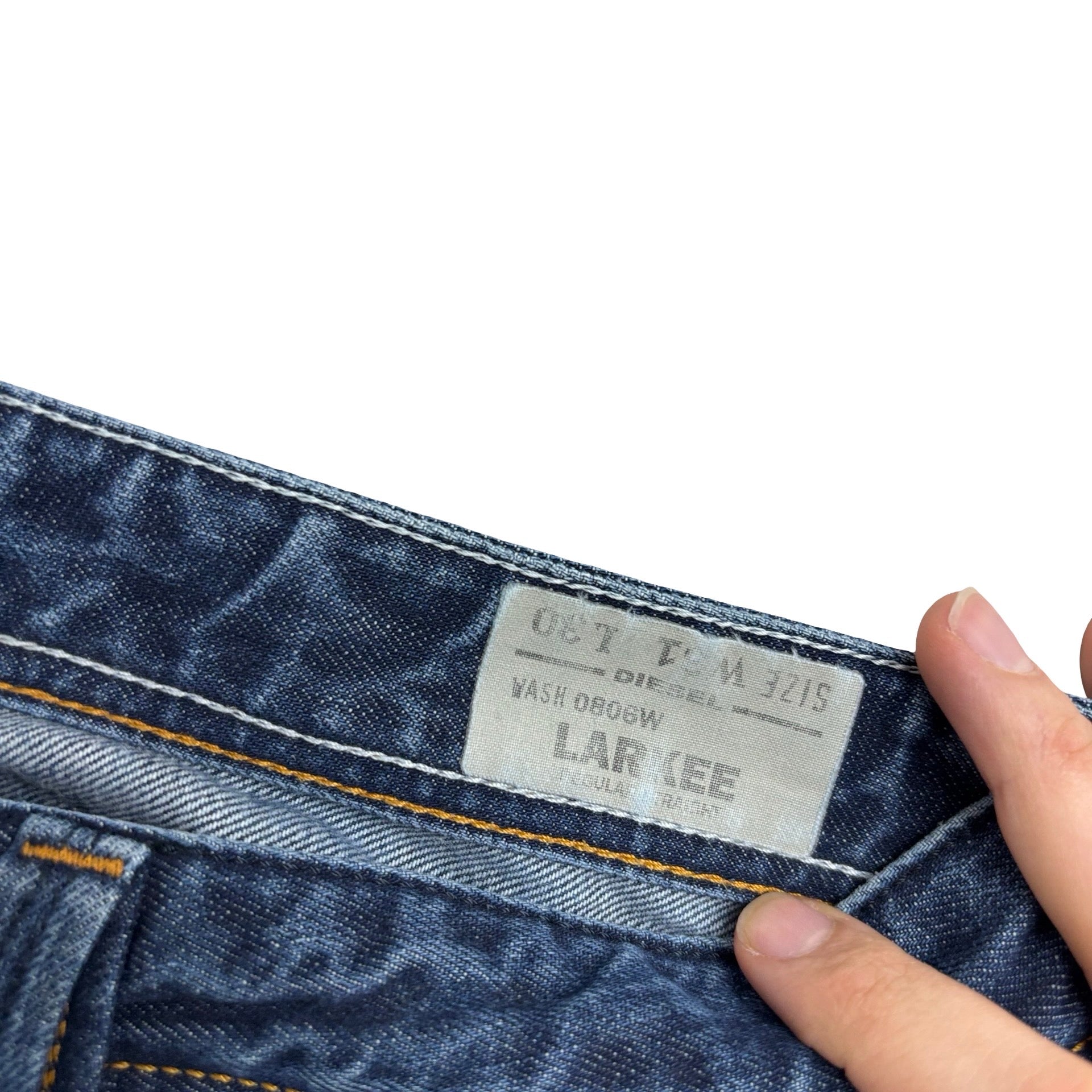 Diesel Larkee Jeans W31 L30 Mens Dark Blue Regular Straight Fit Denim (E)