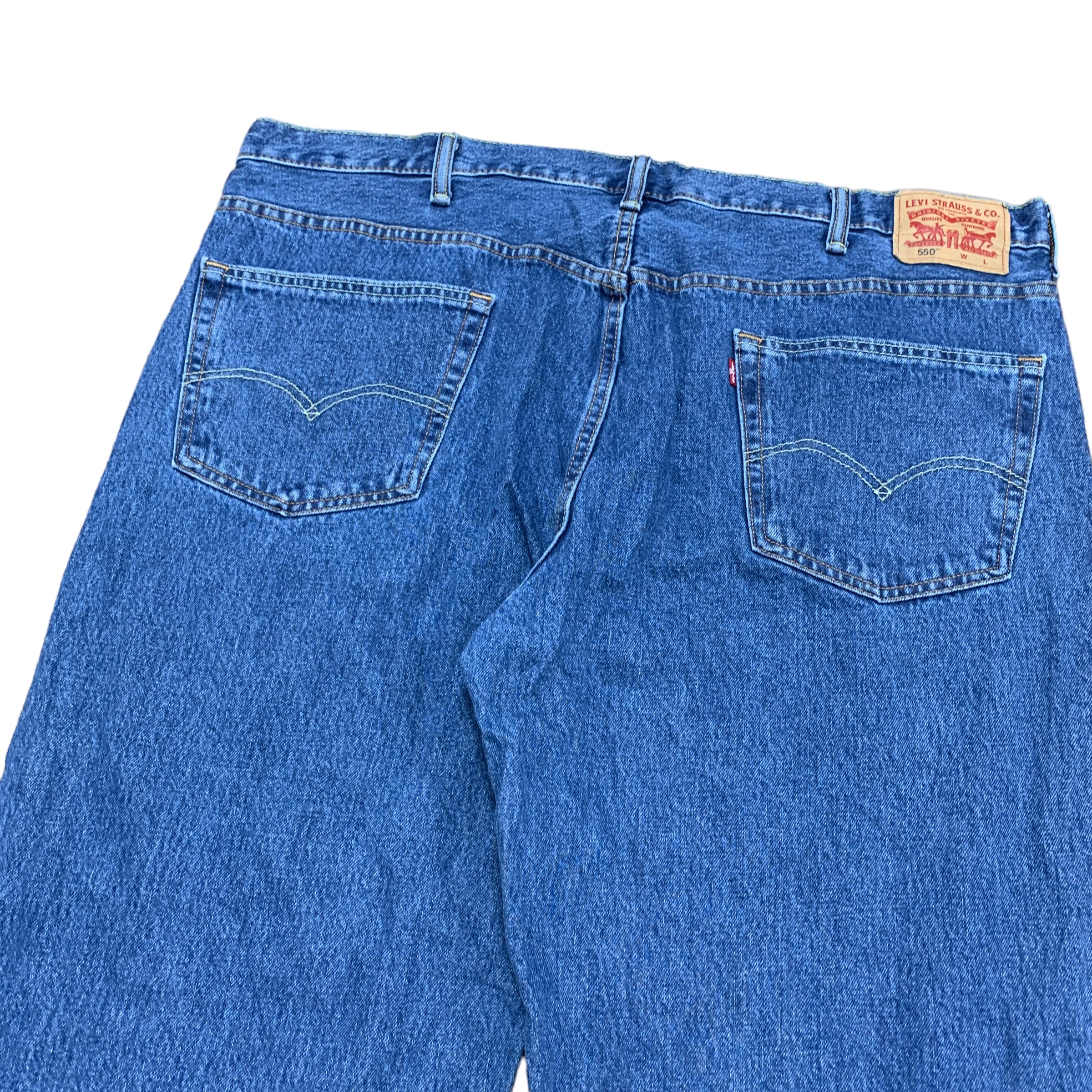 Levis 550 Jeans W46 L32 Mens Blue Relaxed Straight Fit Denim