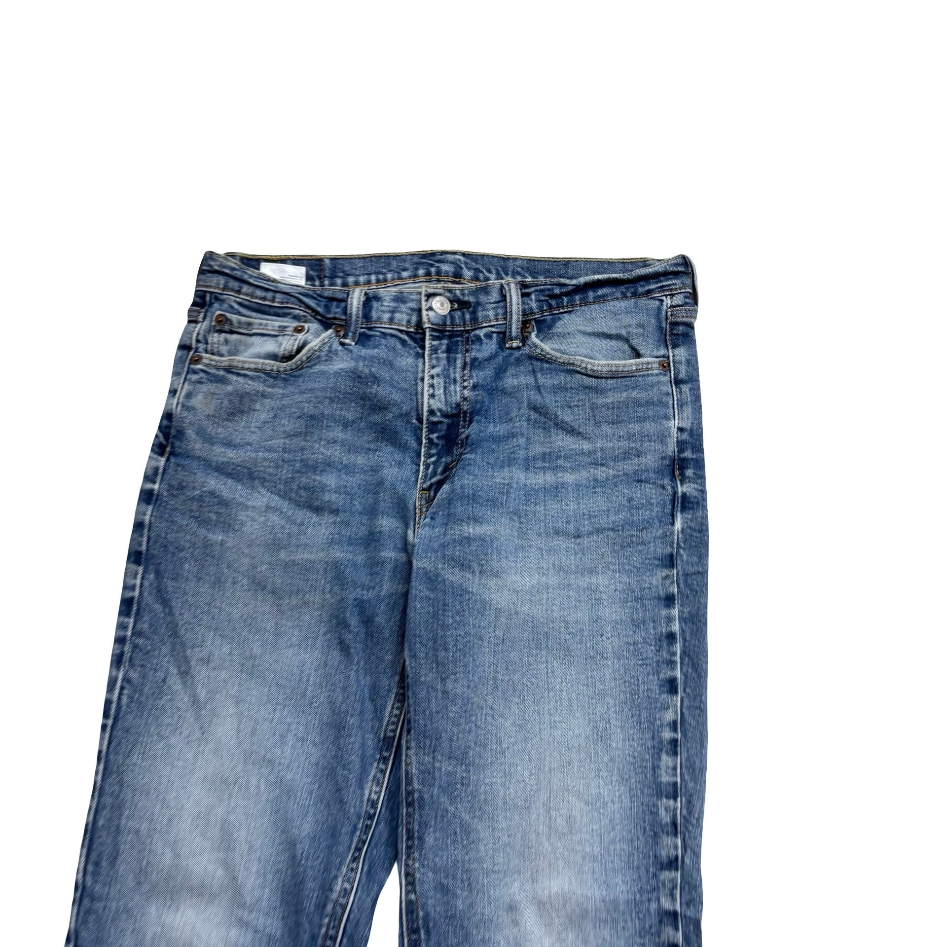 Levis 541 Jeans W33 L33 Mens Mid Blue Athletic Tapered Fit Stretch Denim