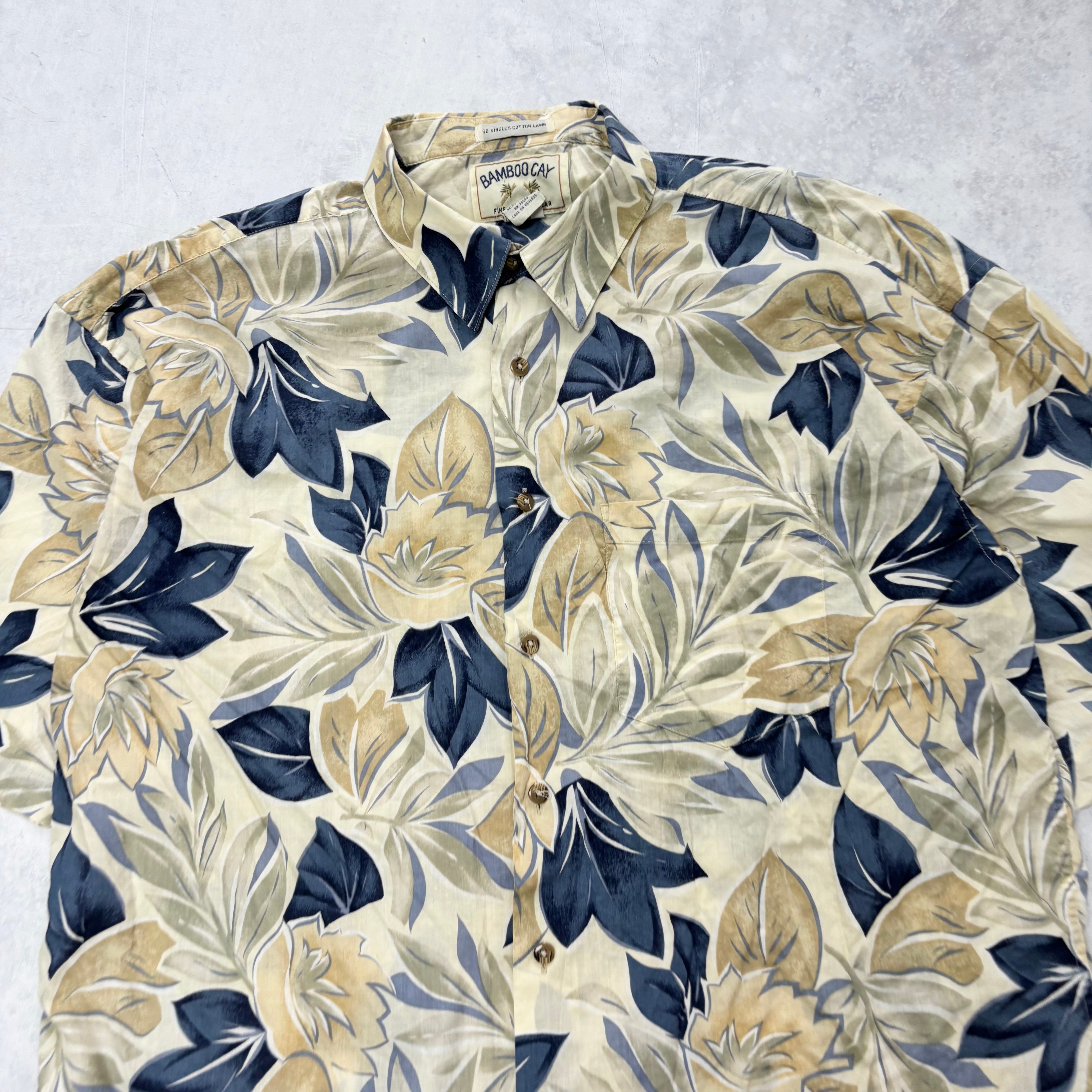 Vintage Hawaiian Shirt Mens XL Floral Aloha Short Sleeve Cotton (E)