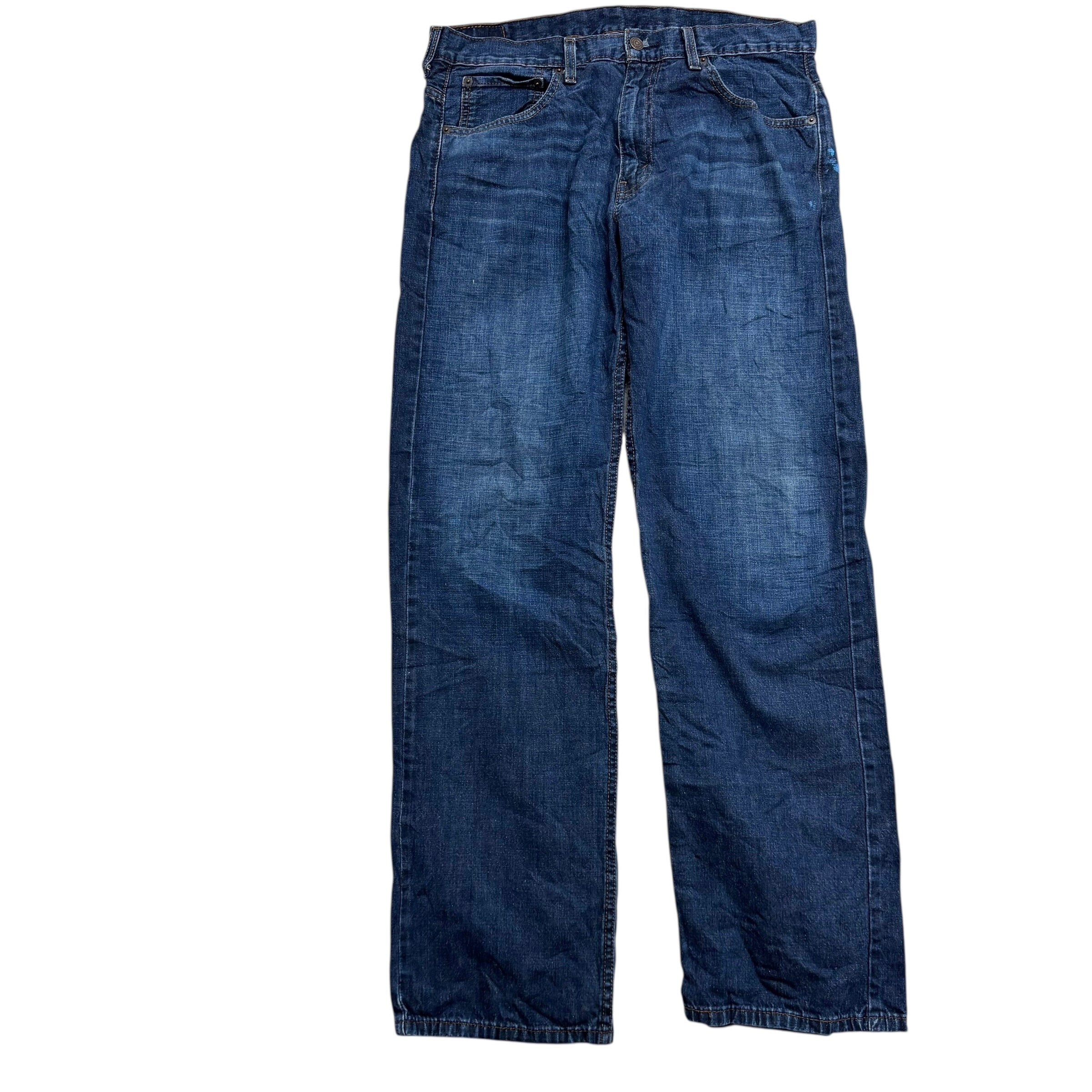 Levis 569 Jeans W33 L34 Mens Dark Blue Baggy Relaxed Straight Fit Denim