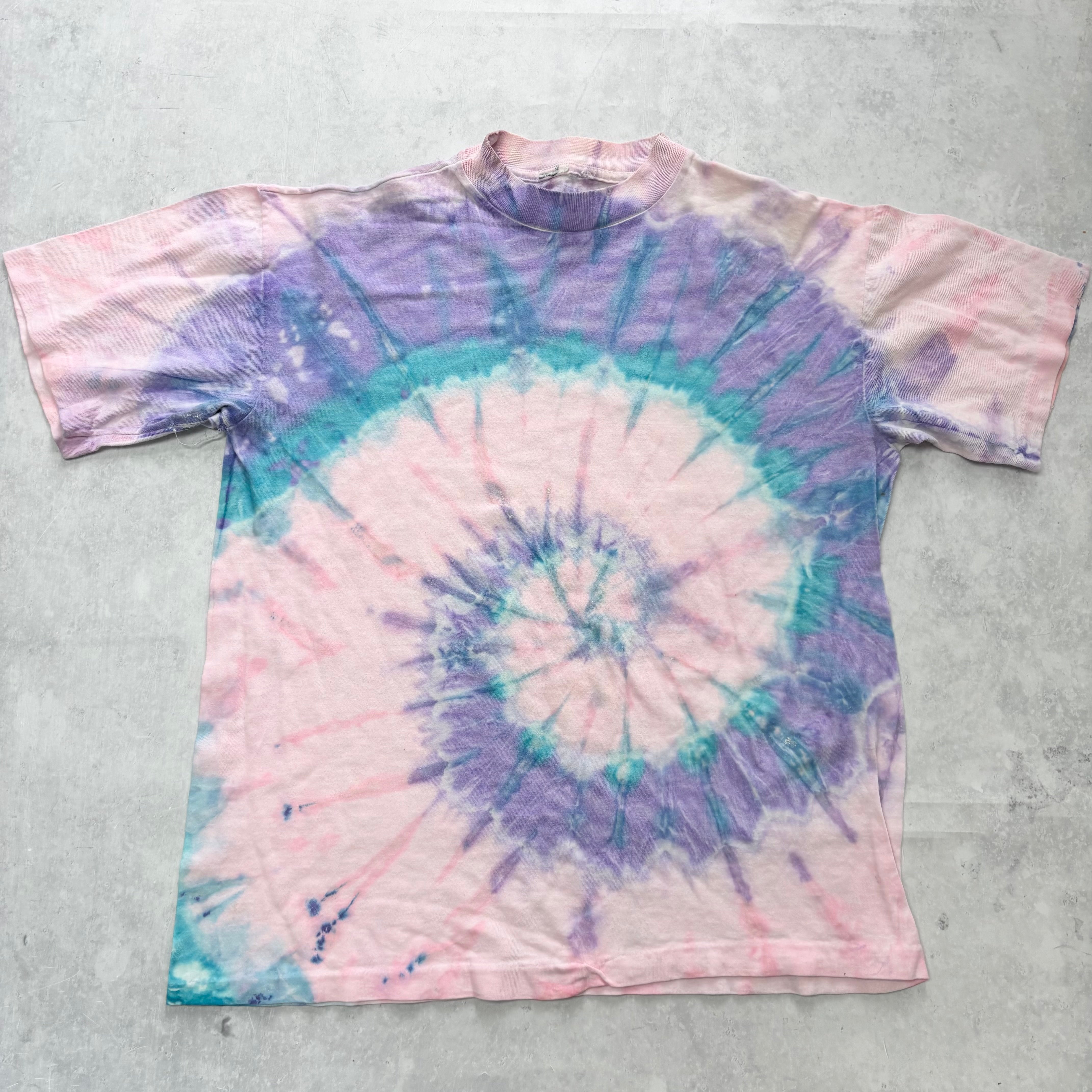 Vintage T Shirt Mens Medium Pink Tie Die Single Stitch 90s