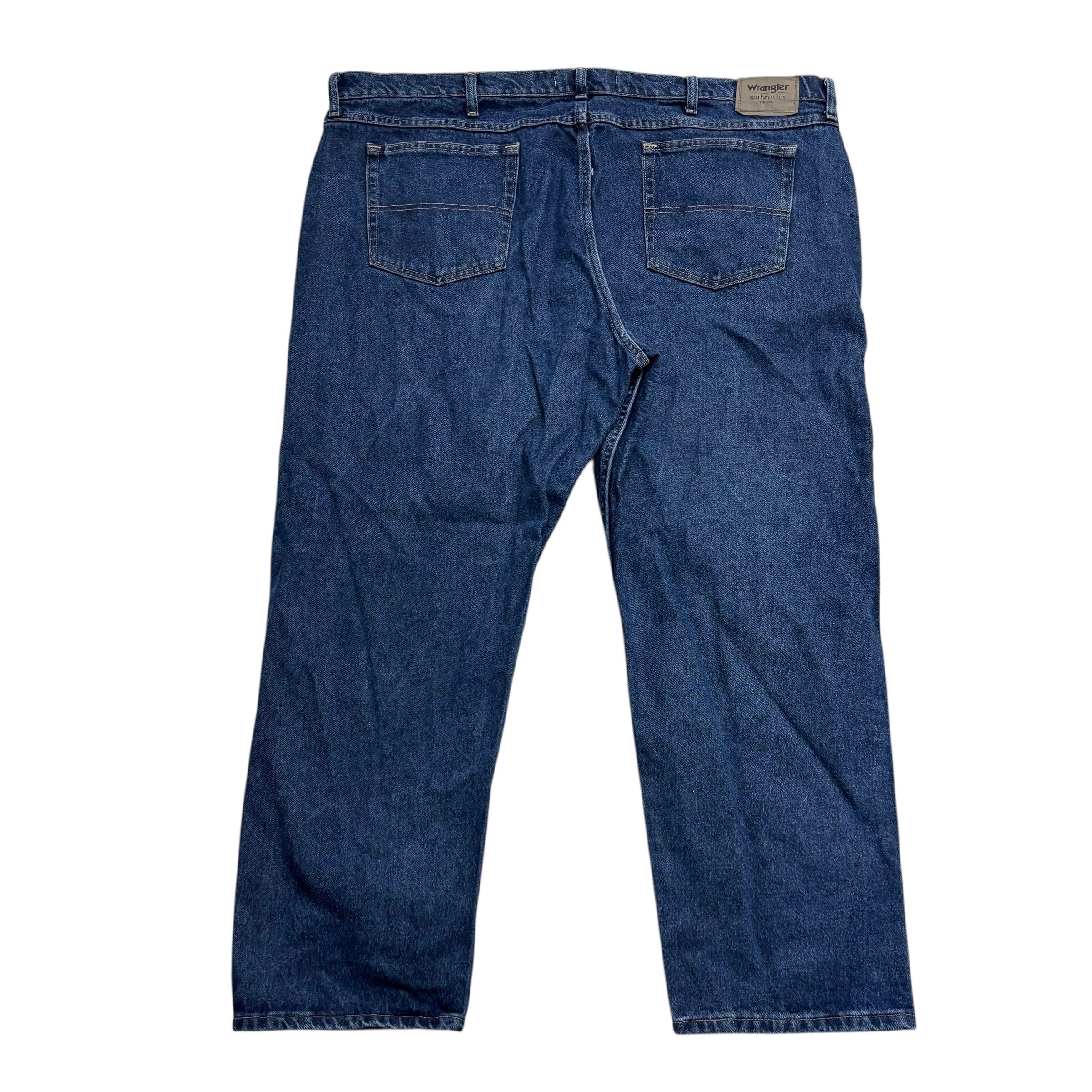 Wrangler Jeans W48 L30 Mens Dark Blue Relaxed Straight Fit Denim (E)
