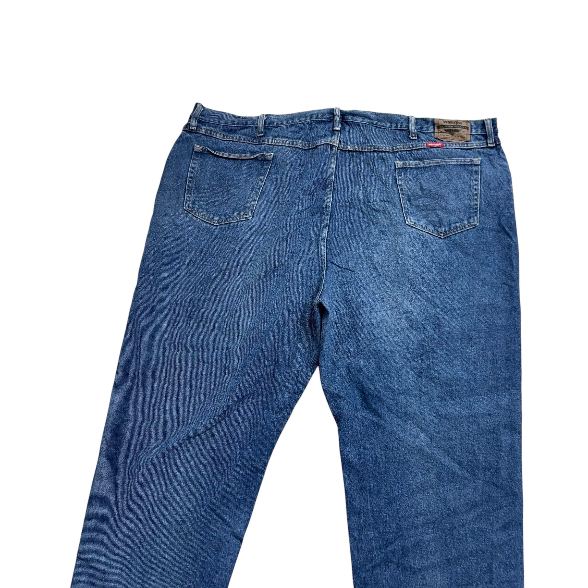 Wrangler Jeans W54 L30 Mens Mid Blue Baggy Relaxed Straight Fit Denim (E)