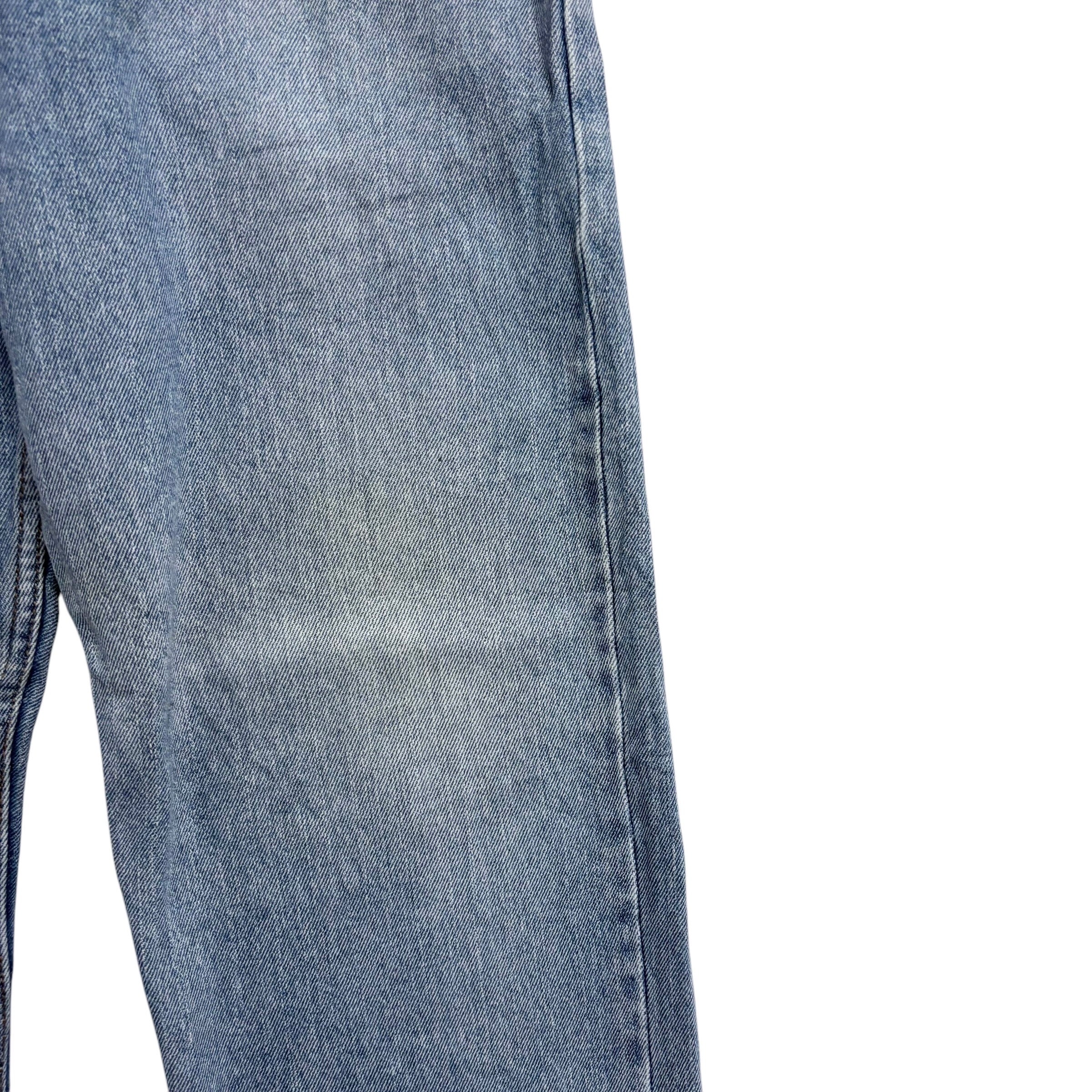 Levis 505 Jeans W34 L29 Mens Light Blue Regular Straight Fit Vintage Denim (E)